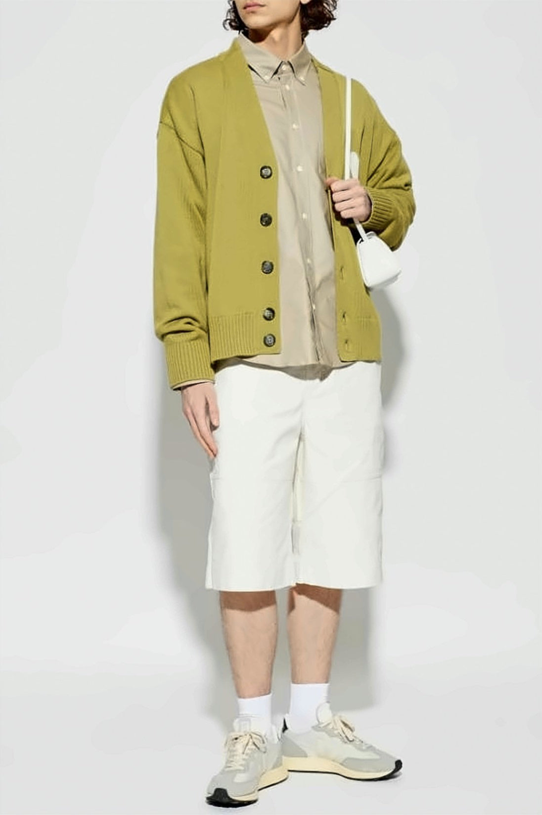Multicolour V-Neck Textured Knit Cropped Cardigan