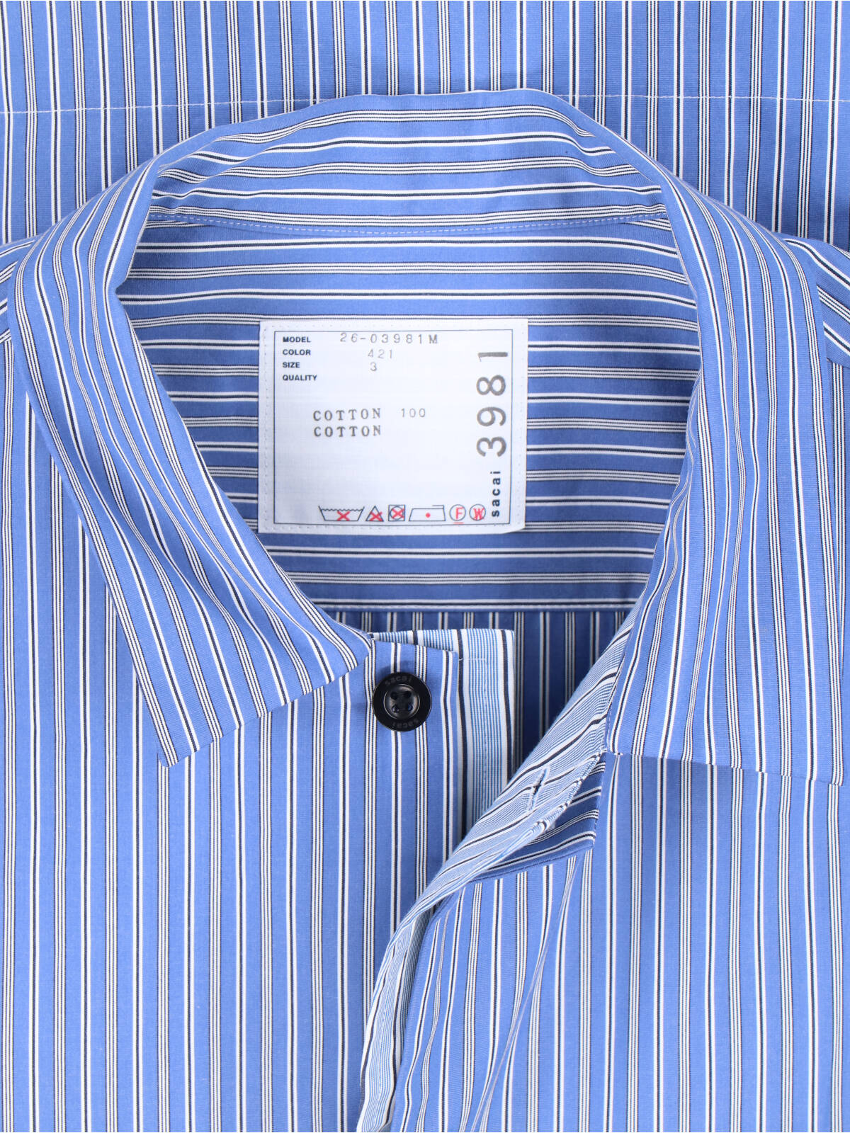 Blue Striped Cotton Poplin Shirt