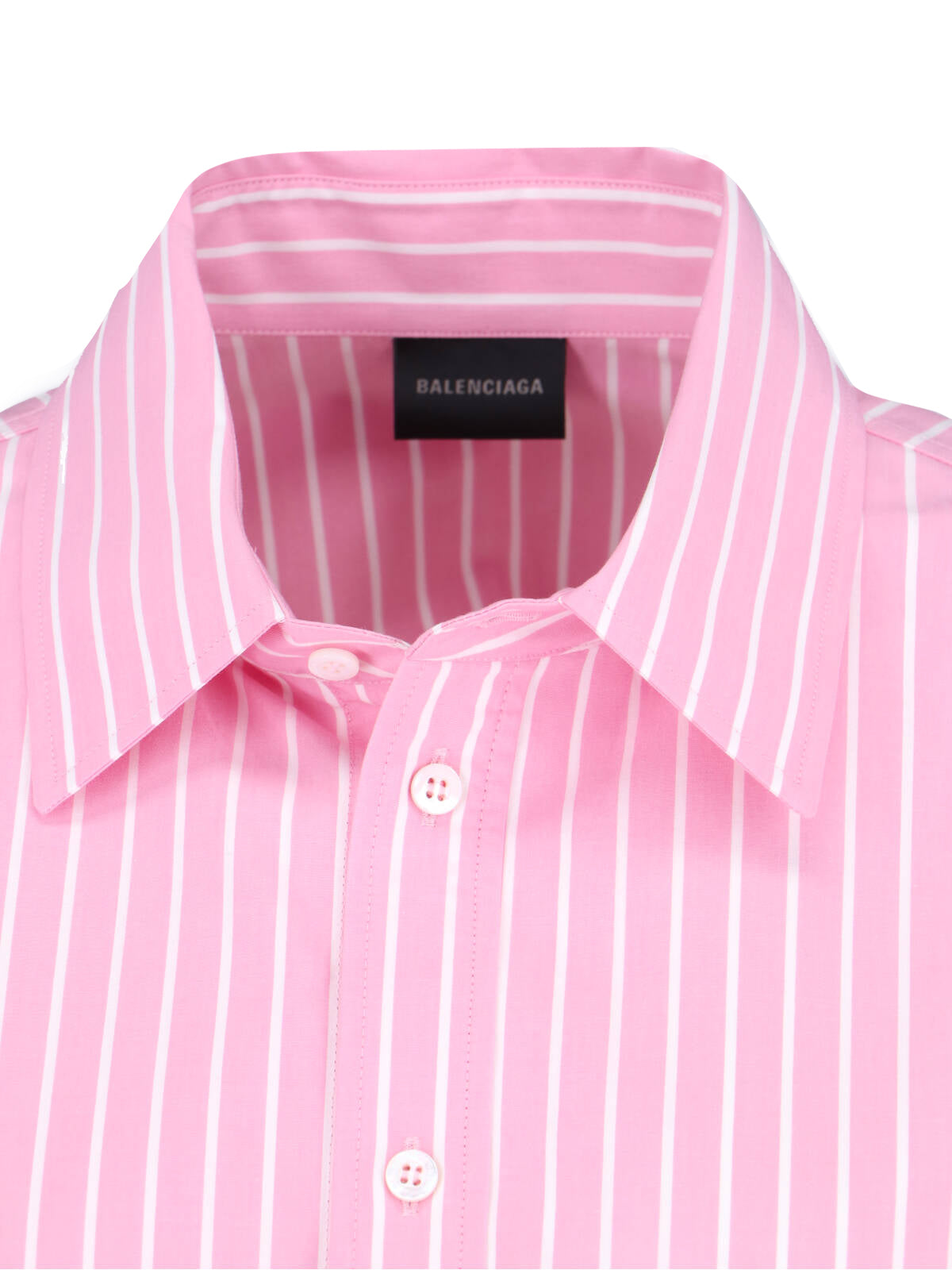 Pink Cotton Poplin Striped Shirt