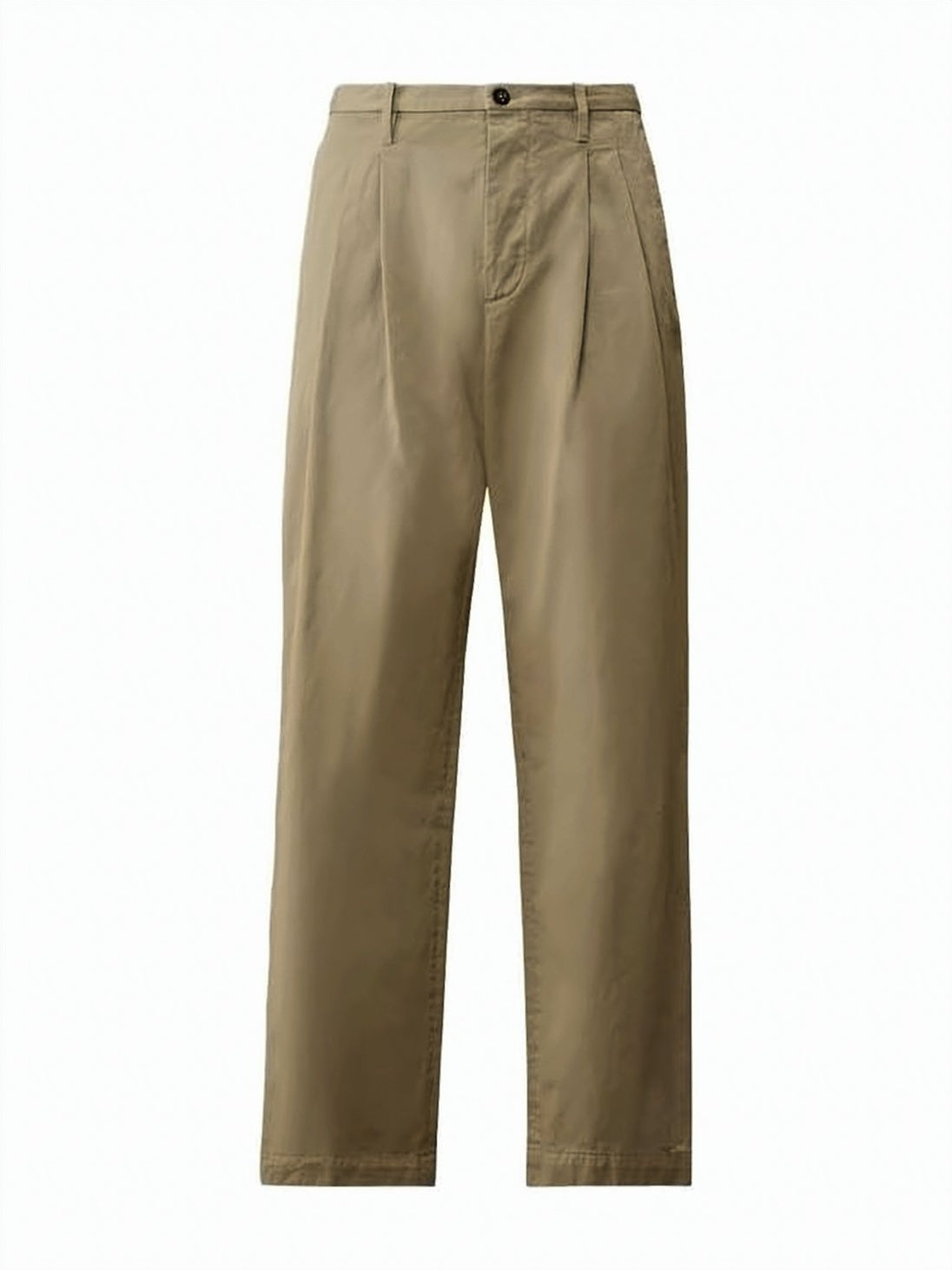 Black High Waist Pleated Cotton Trousers