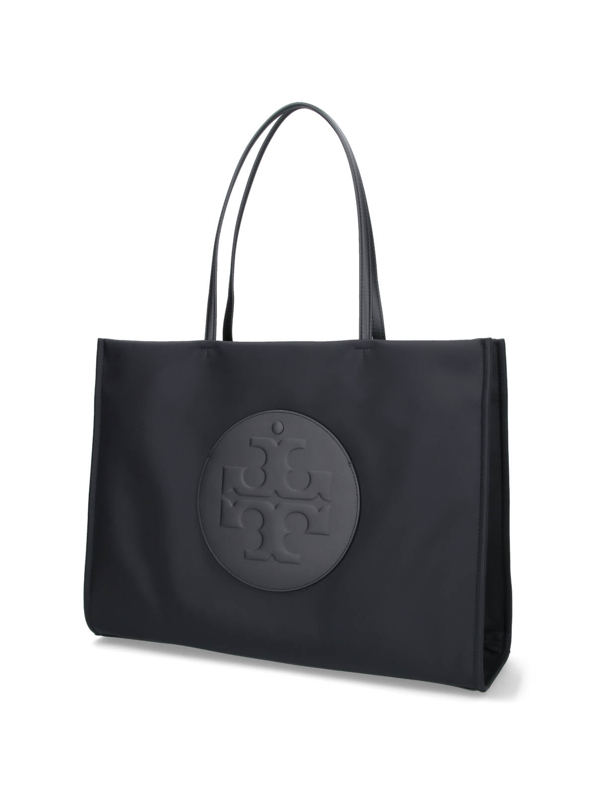 "Ella" Large Tote Bag, In Black Recycled Nylon