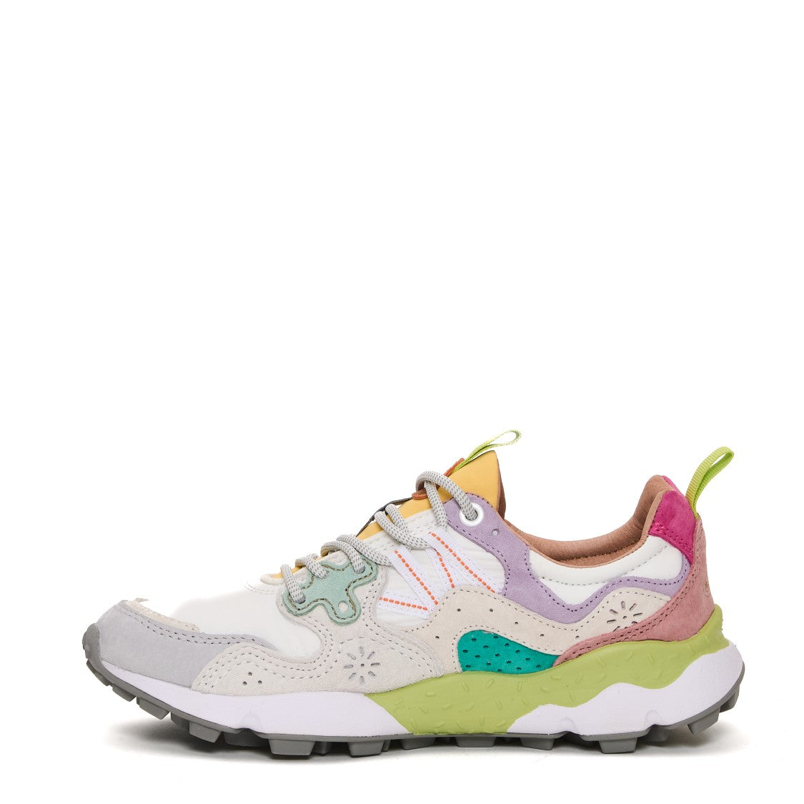 Yamano Bianco Sneakers With Colorful Accents