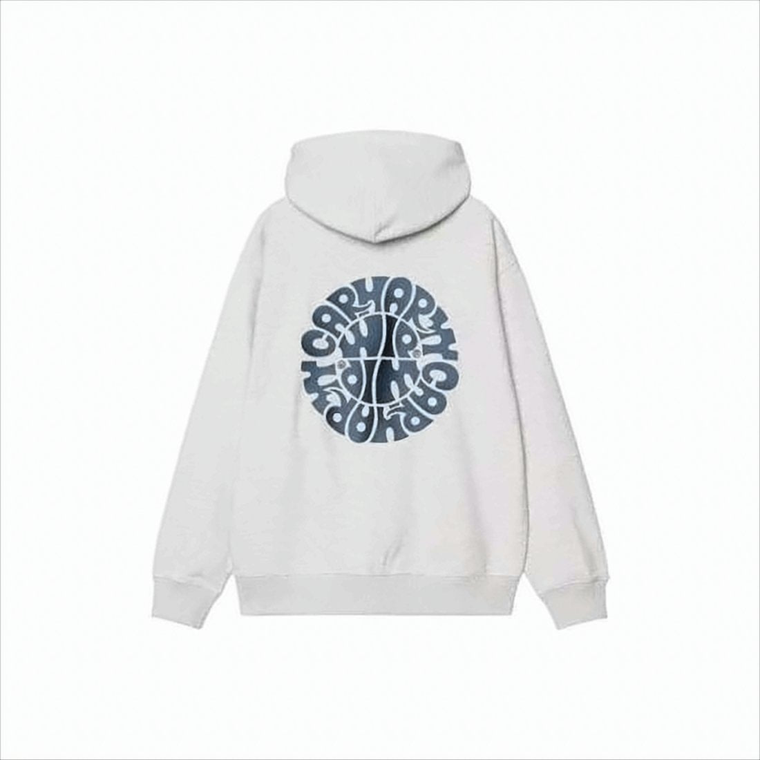 Zip-Up Hoodie with Circular Graphic Logo