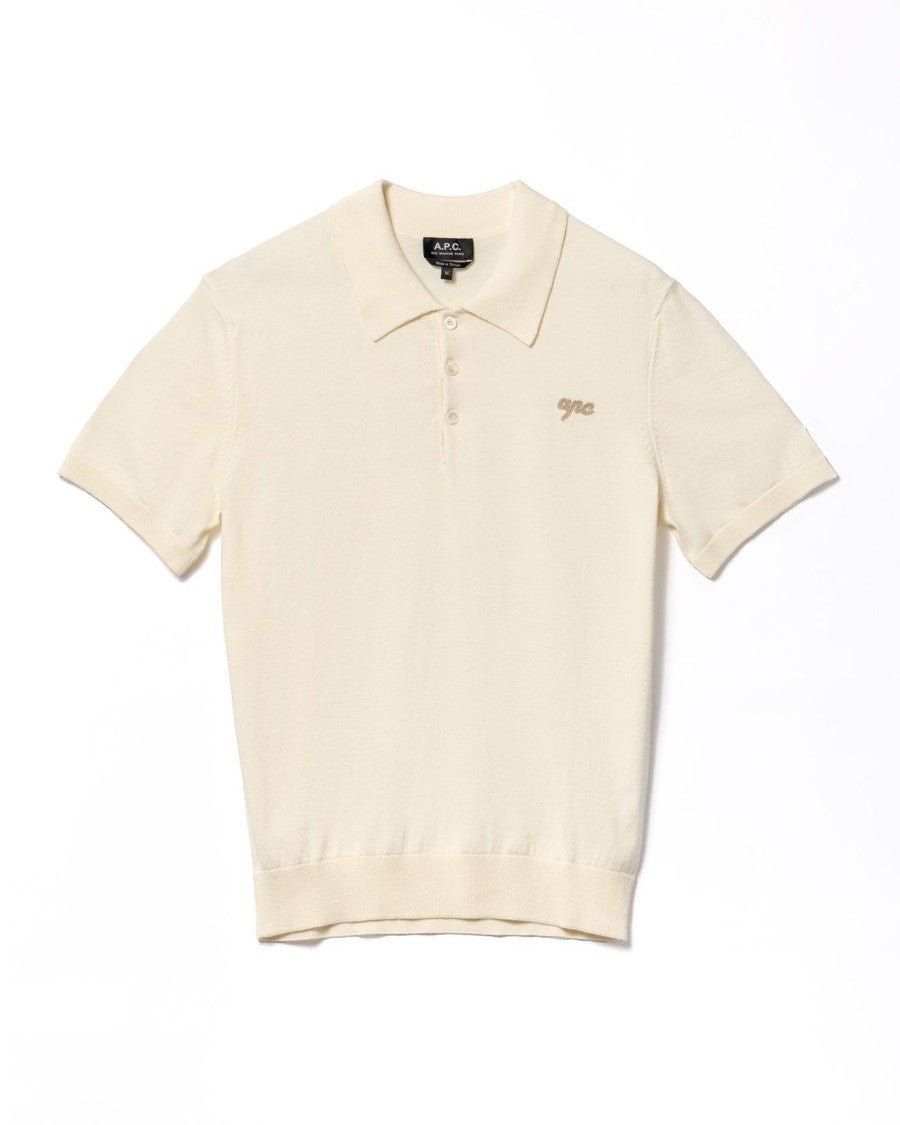 Short-Sleeved Knit Polo Shirt