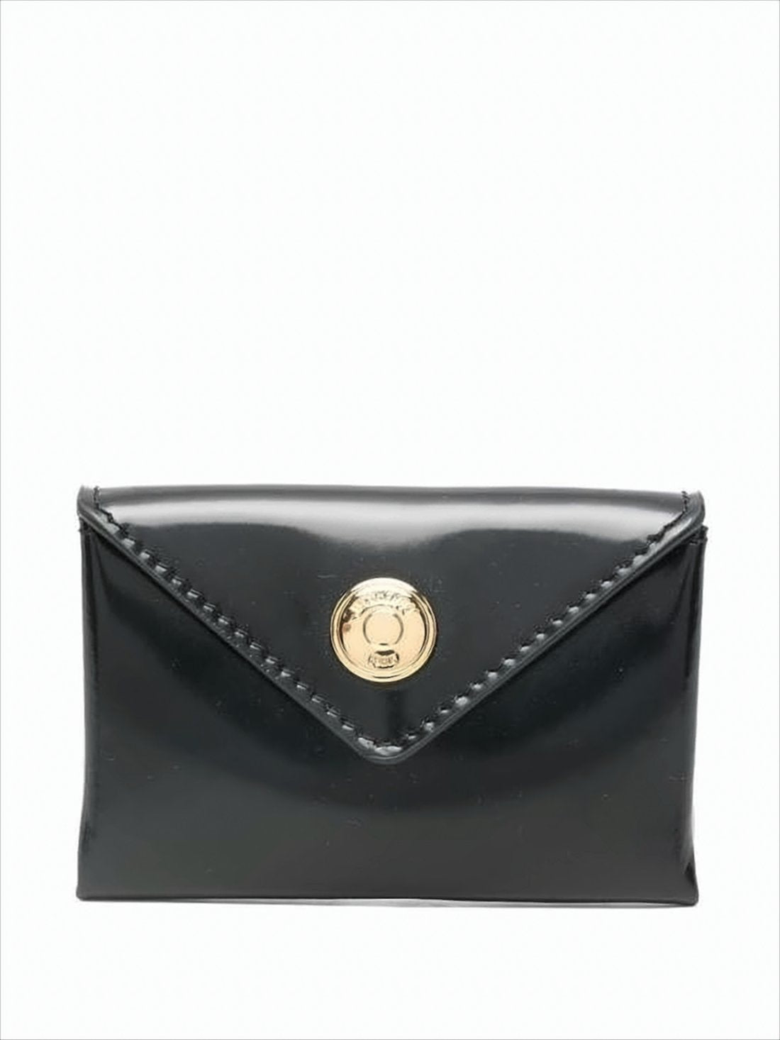 Envelope-Style Card Holder with Gold-Tone Clasp