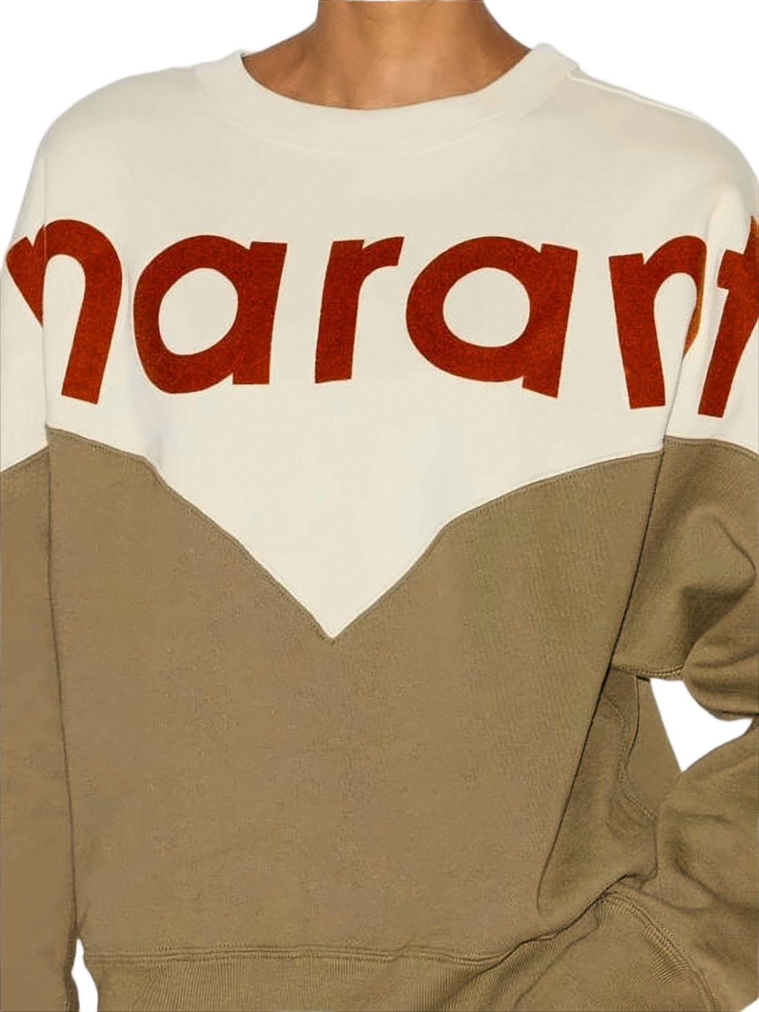 Color-Block Long-Sleeve Top with Oversized Lettering