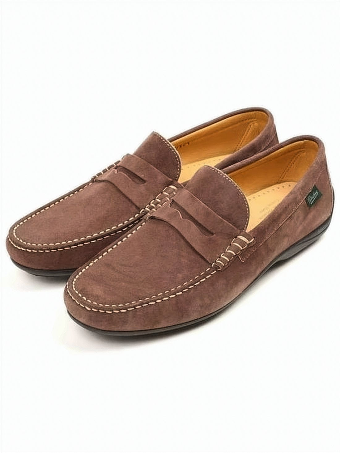 Suede Loafers with Moccasin Toe