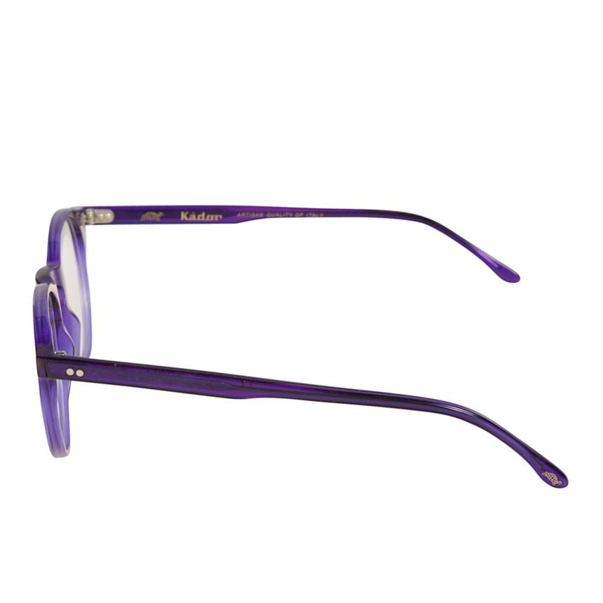 Chyli Translucent Purple Round Eyeglasses with Metal Rivet Details