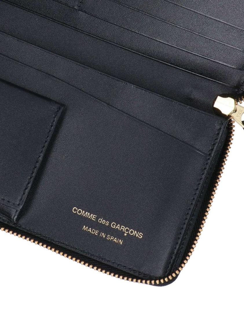 Polka Dot Zip Wallet – Black