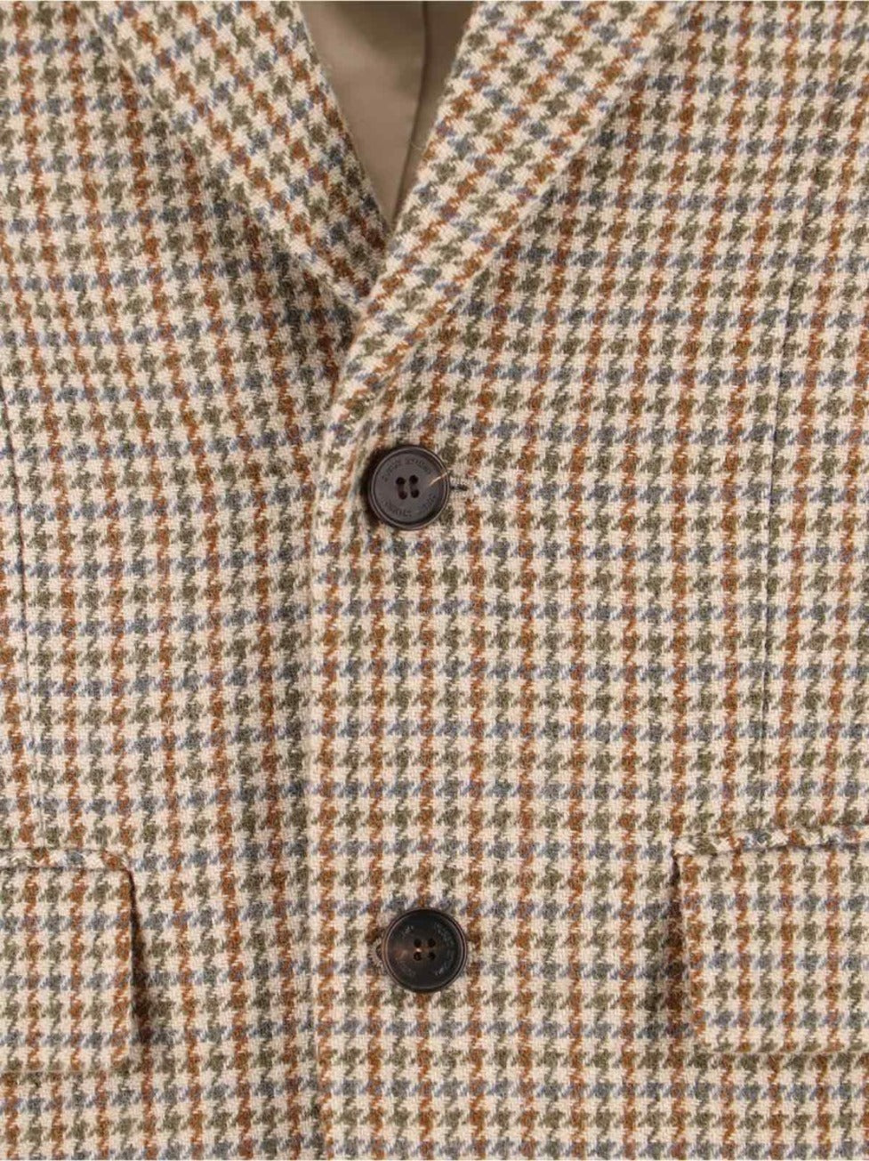 Single-Breasted Wool Blend Blazer – Beige