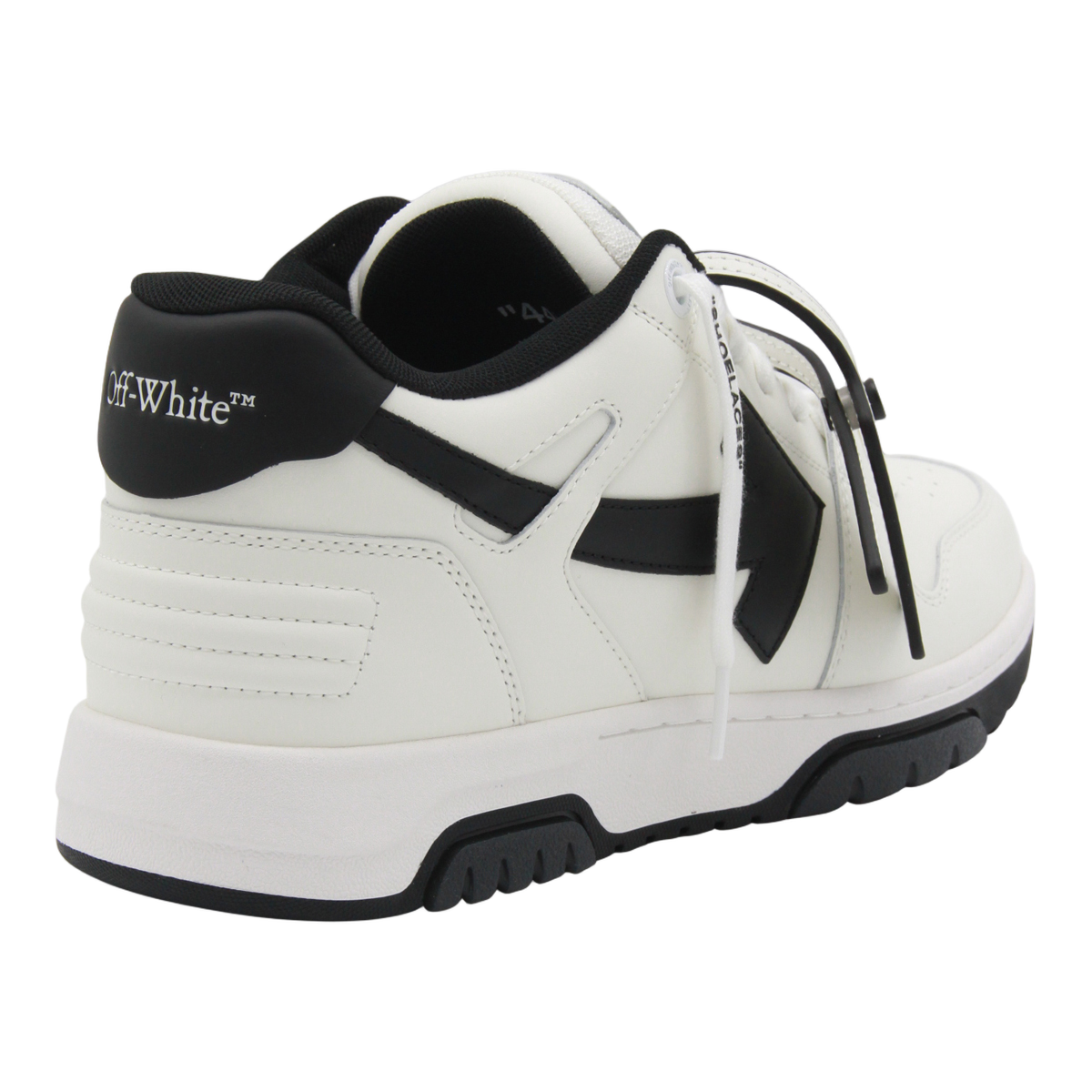 White Leather Sneakers With Black Accents