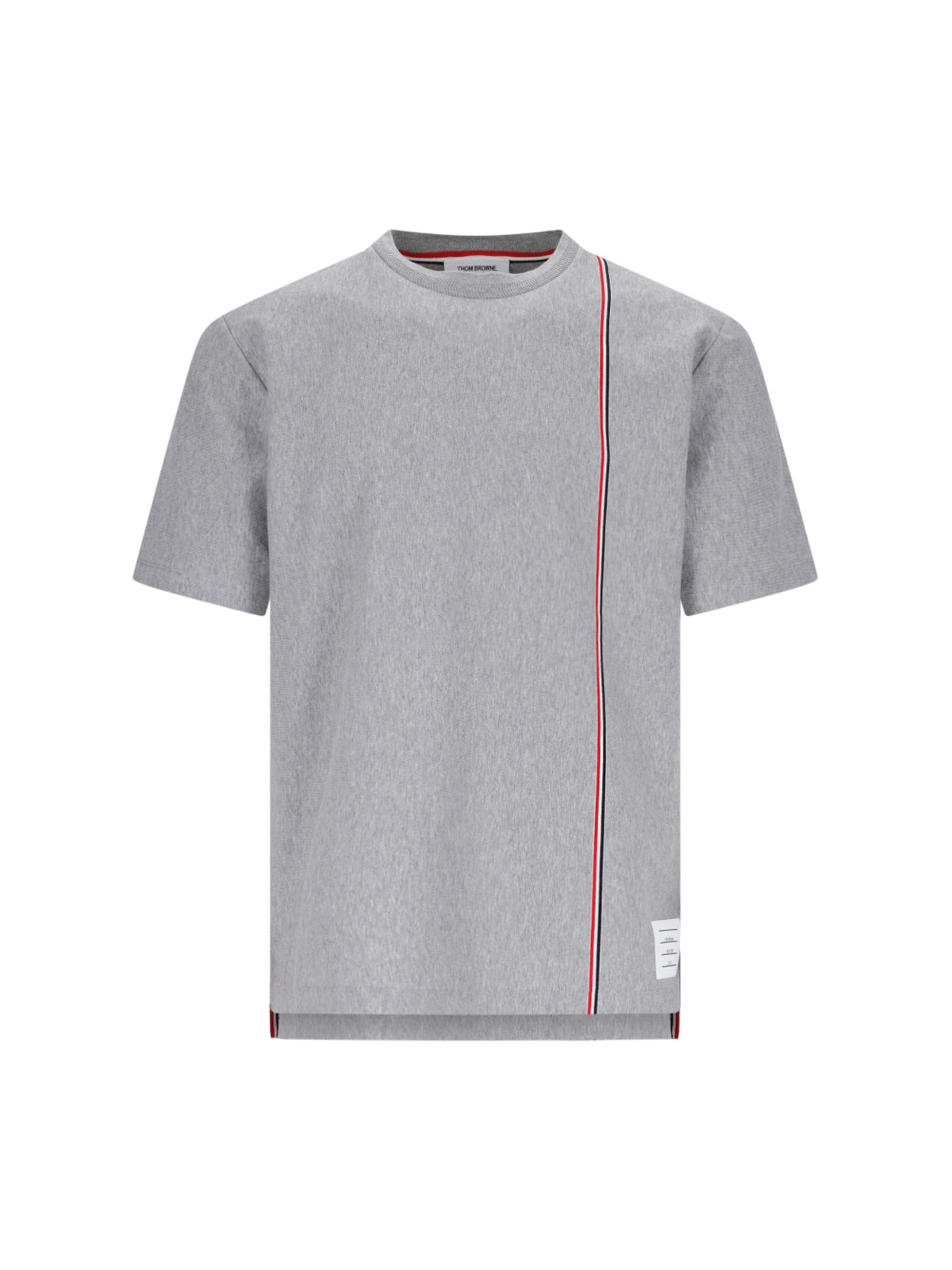 Lightweight Grey T-Shirt With Classic Crew Neckline