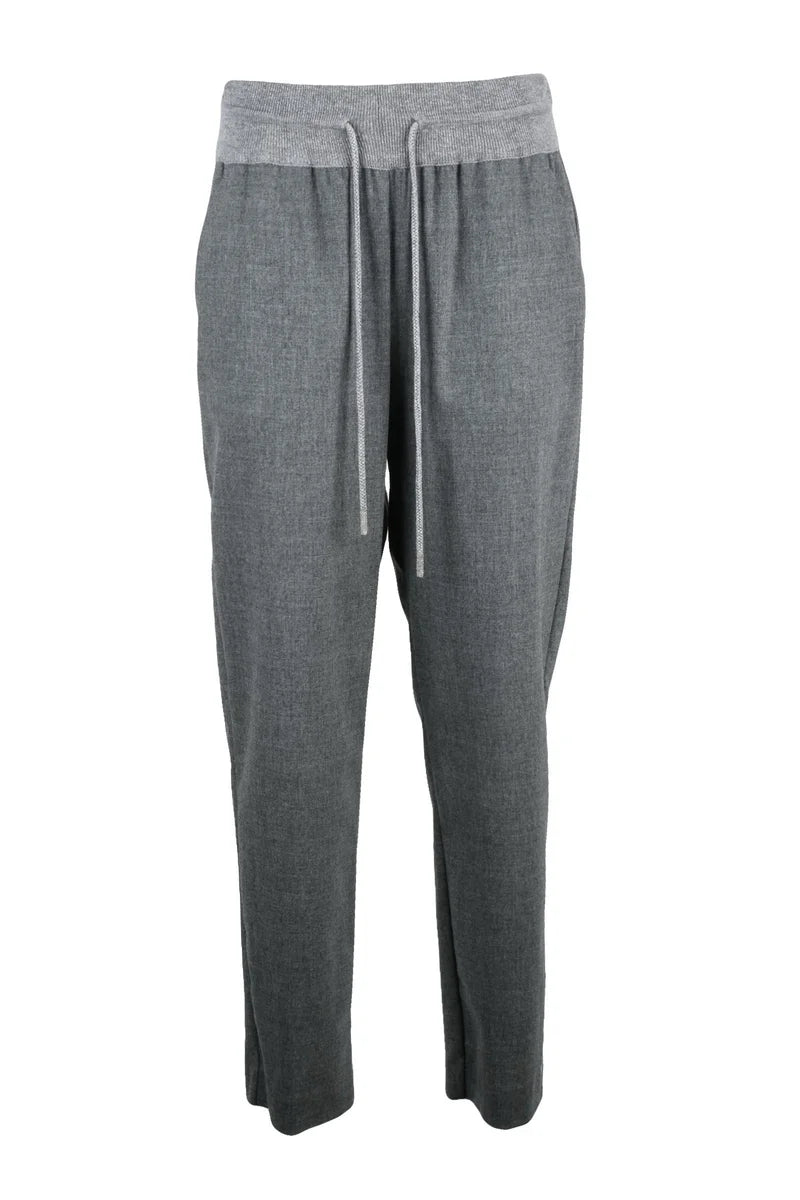 Grey Stretch Wool Cashmere Pants