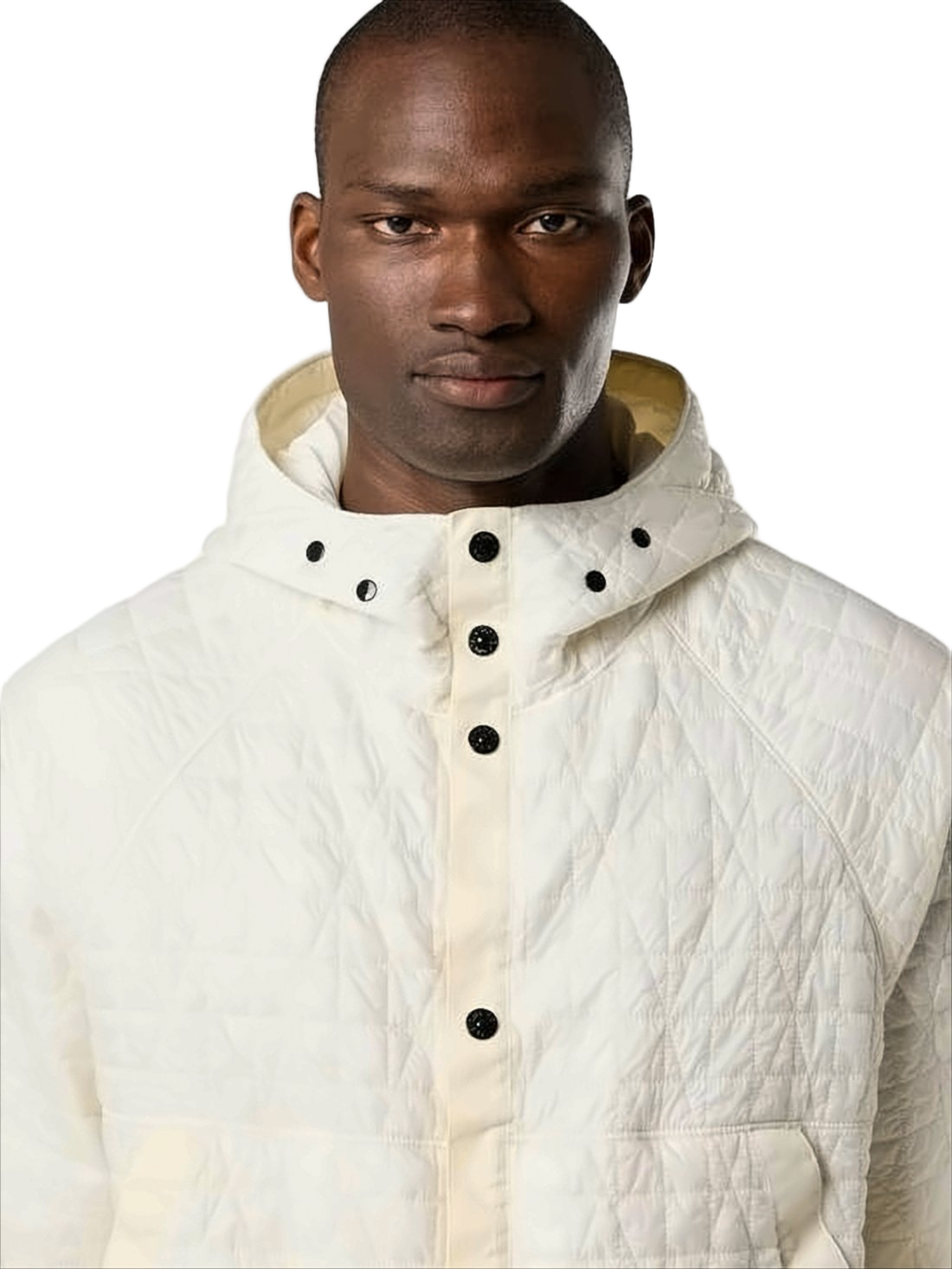 Textured White Quilted Jacket
