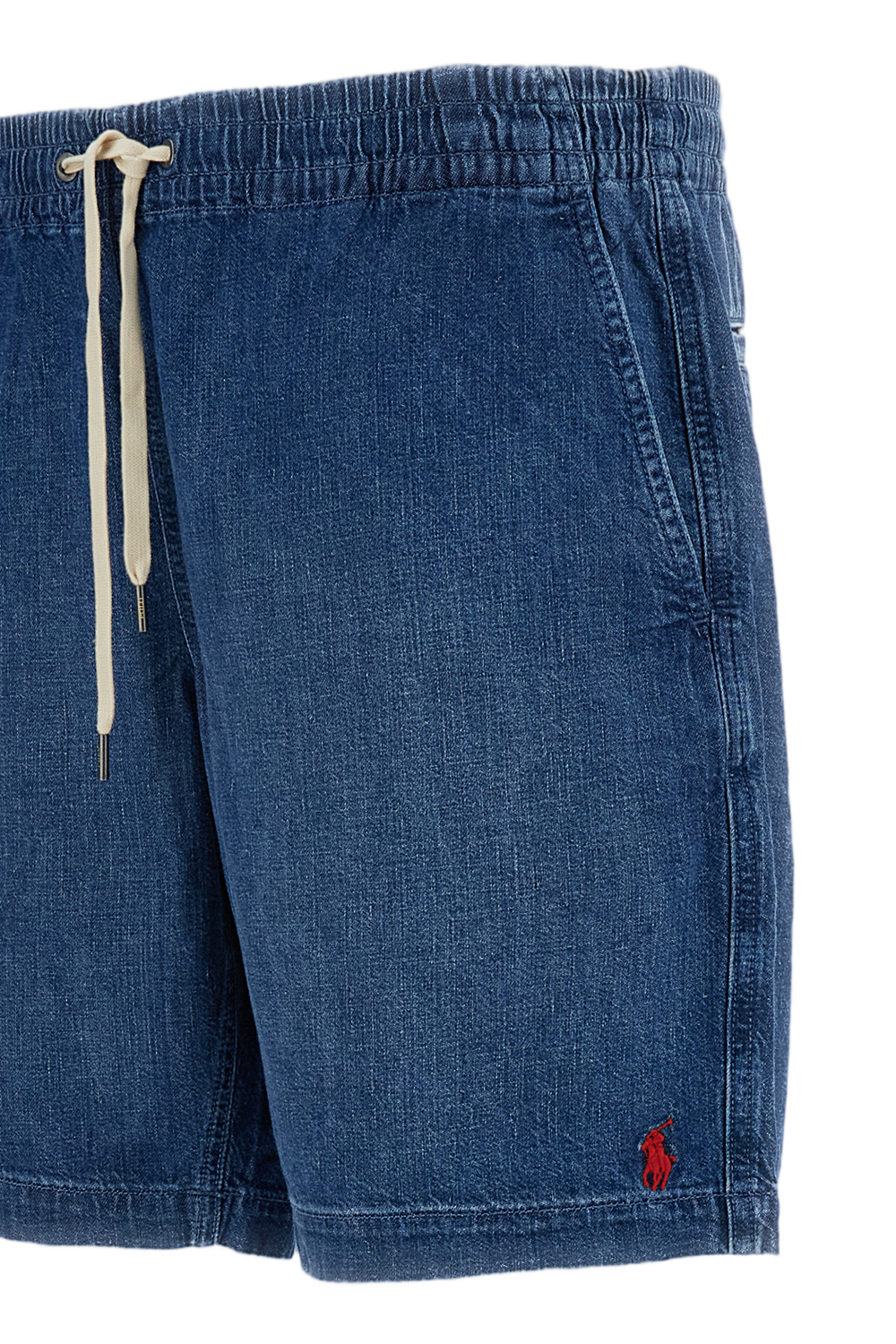 Blue Soft Cotton Denim Shorts