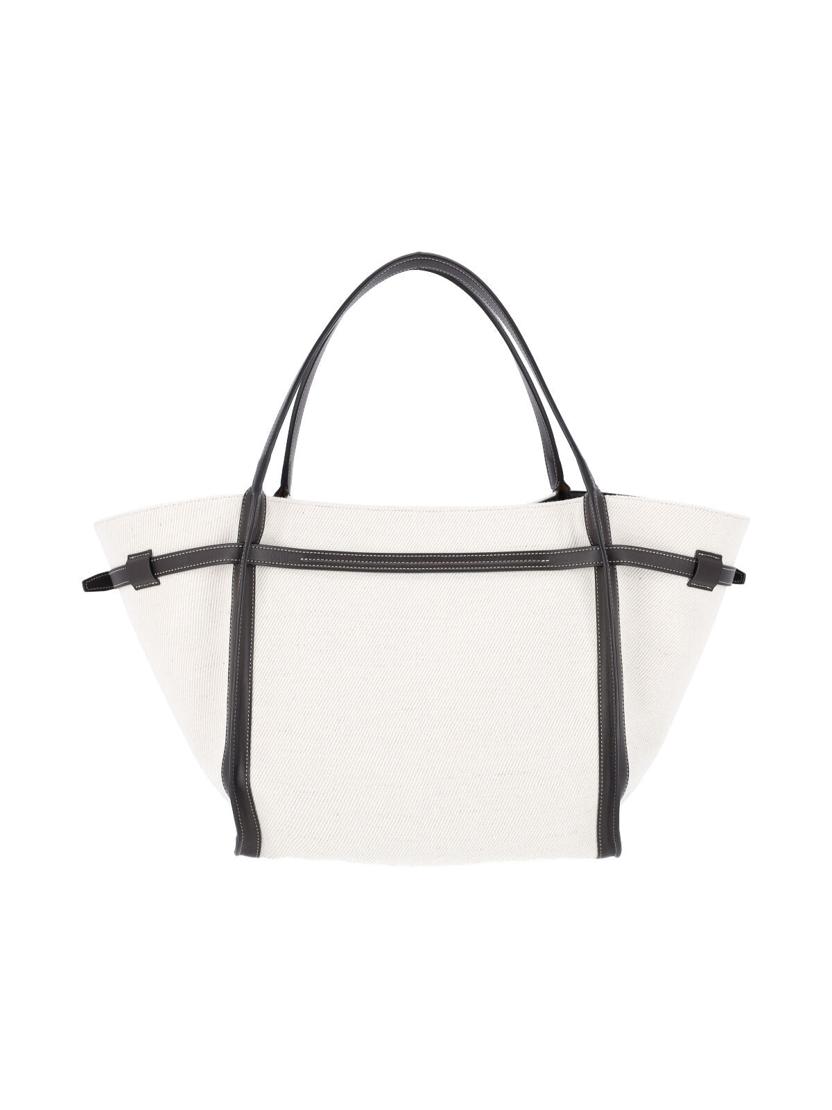 White Tim Medium Linen Tote Bag