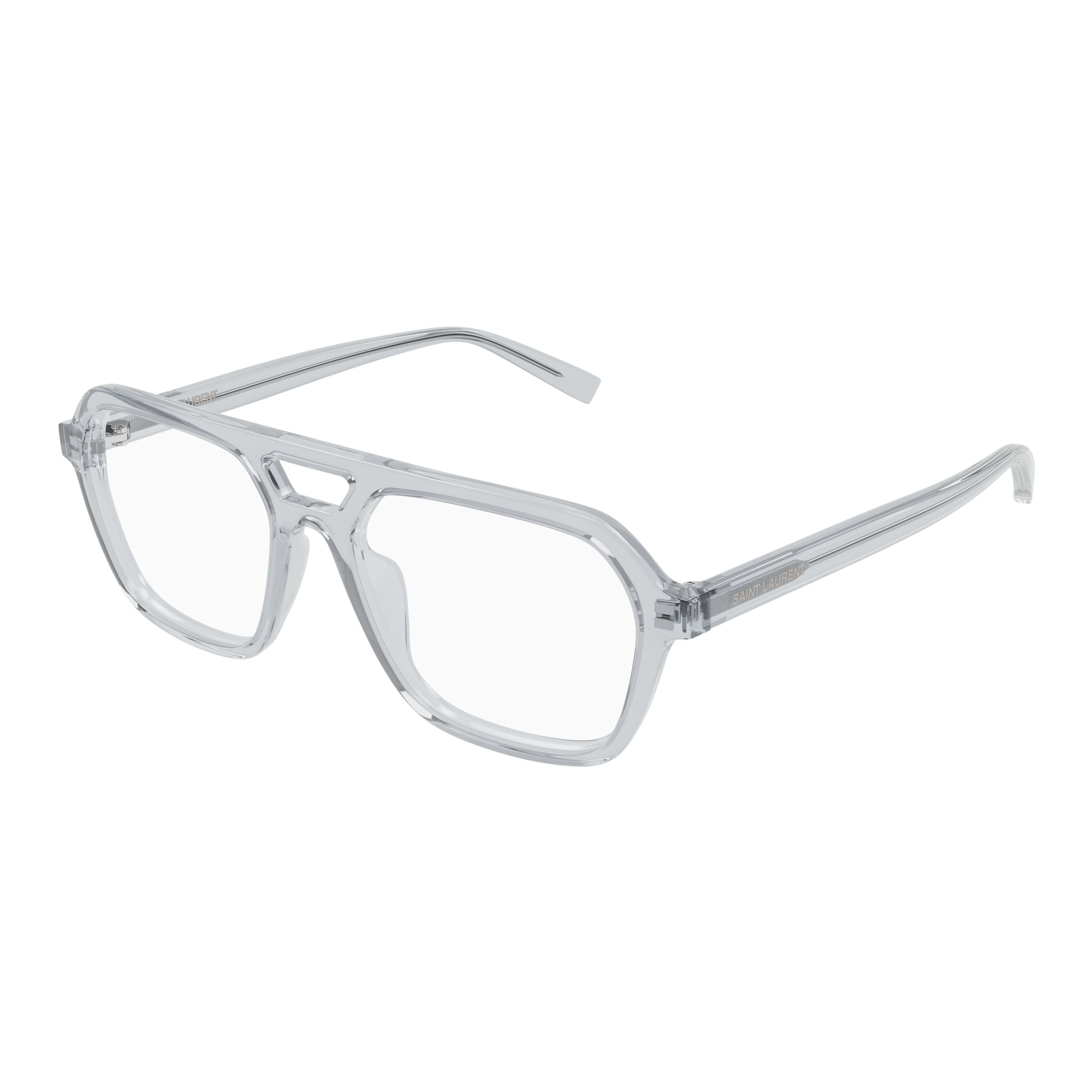 Geometric Frame Eyeglasses With Double Bridge Design