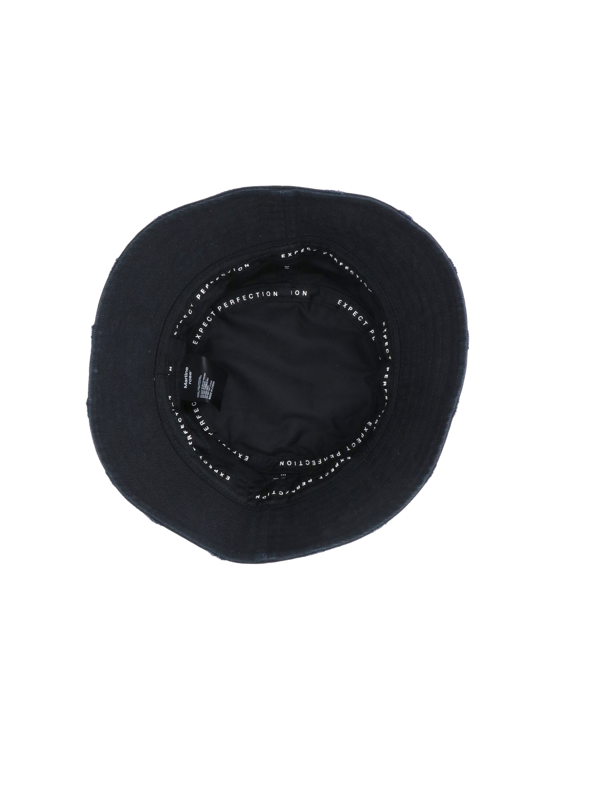 Black Distressed Typography Bucket Hat