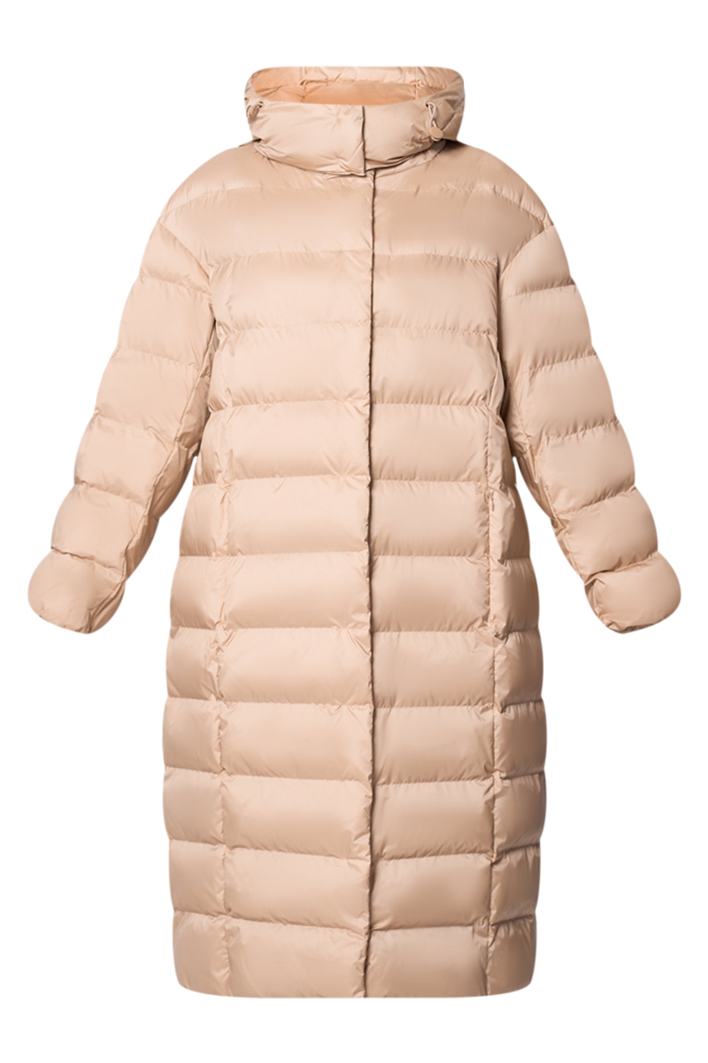 Quilted Lightweight Puffer Coat With High Collar