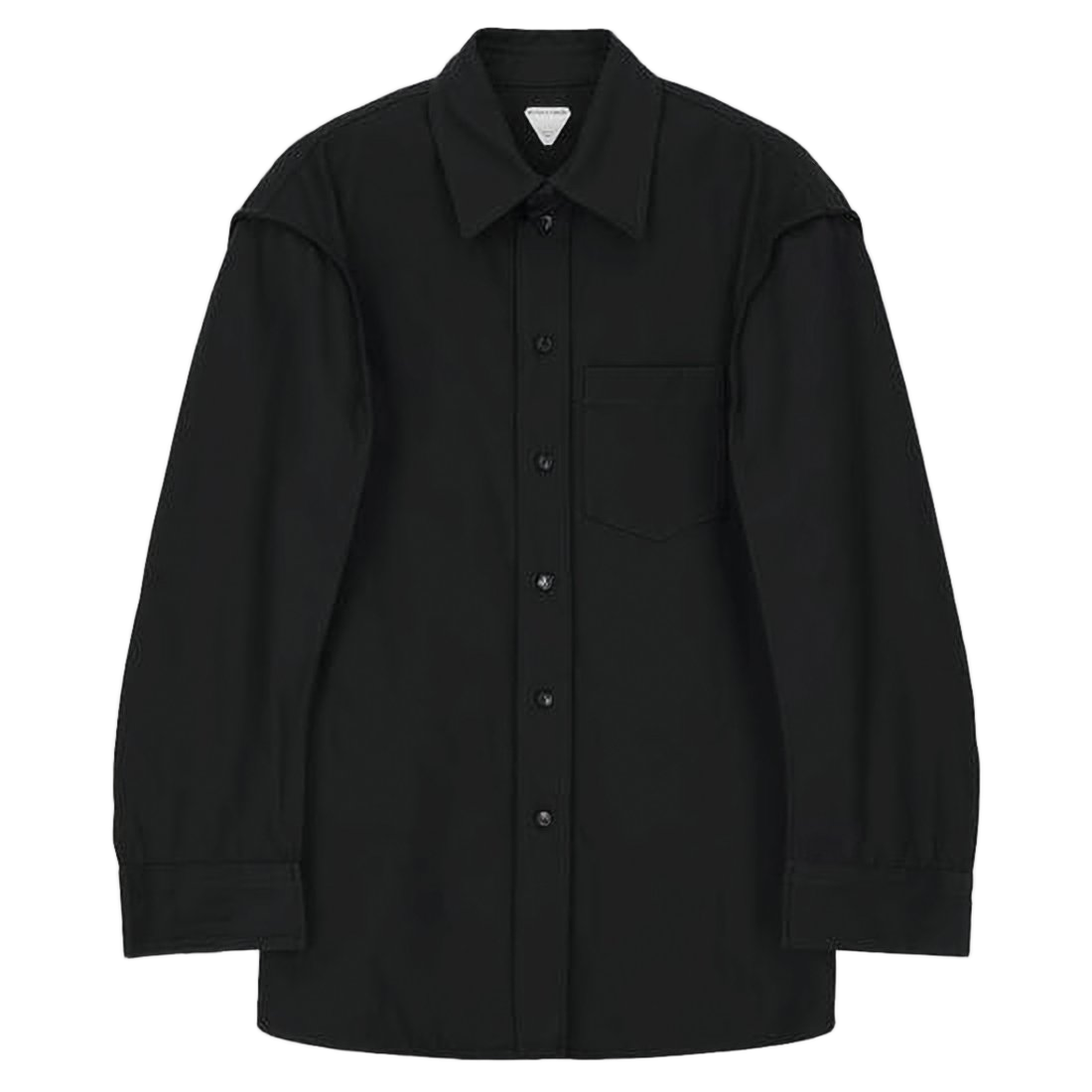Long-Sleeve Cotton Shirt with Classic Collar