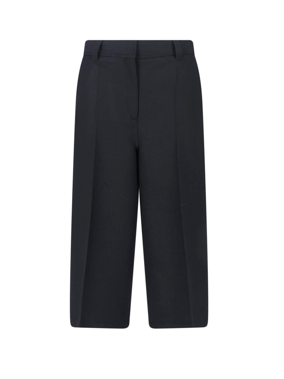 Black Blaire Cropped Tailored Wool Trousers
