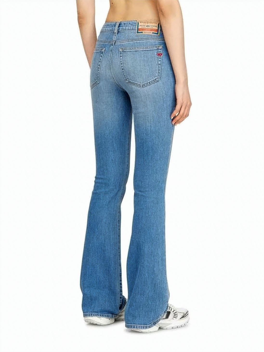 Bootcut Denim Jeans with Mid-Rise Waist