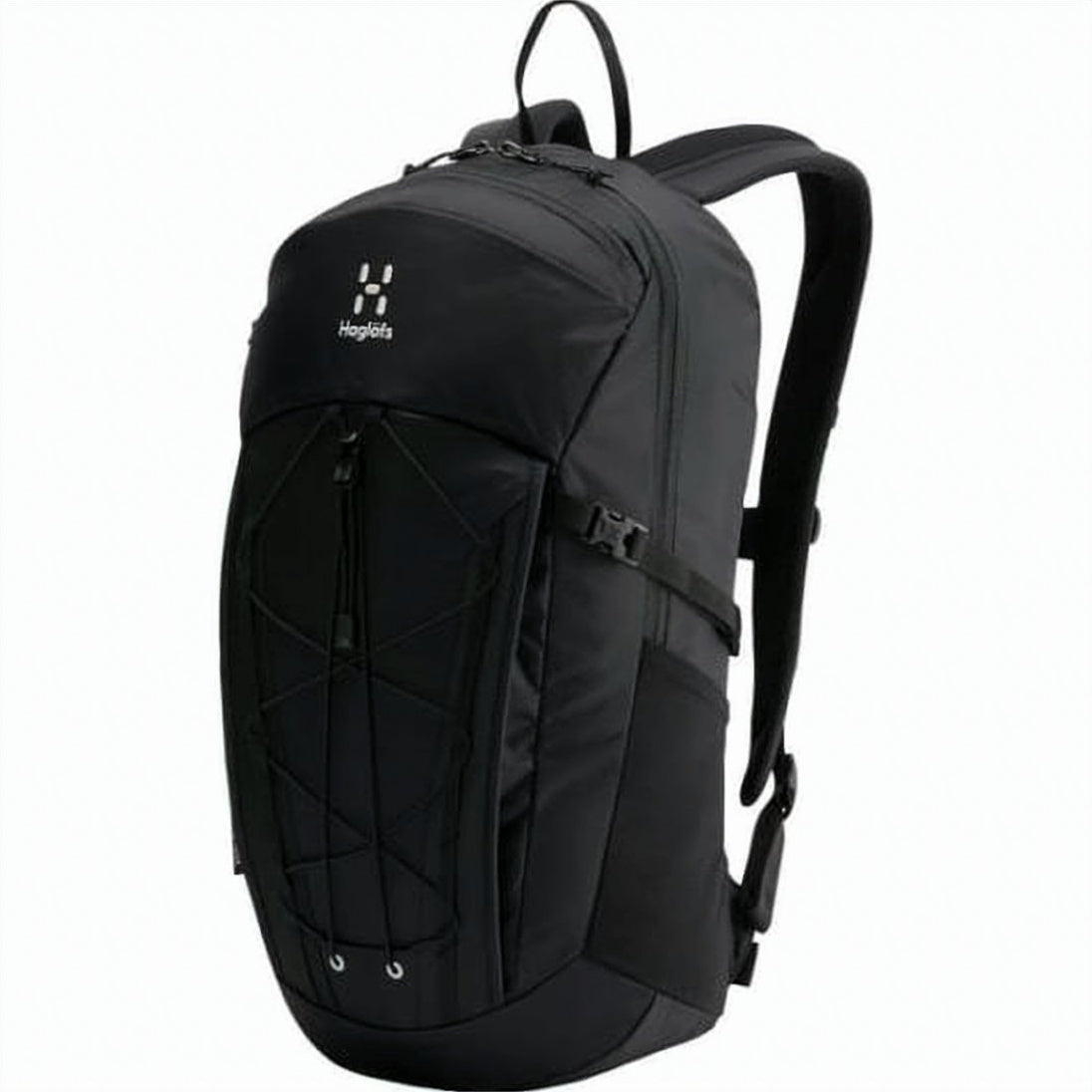 Compact Black Backpack with Multiple Compartments