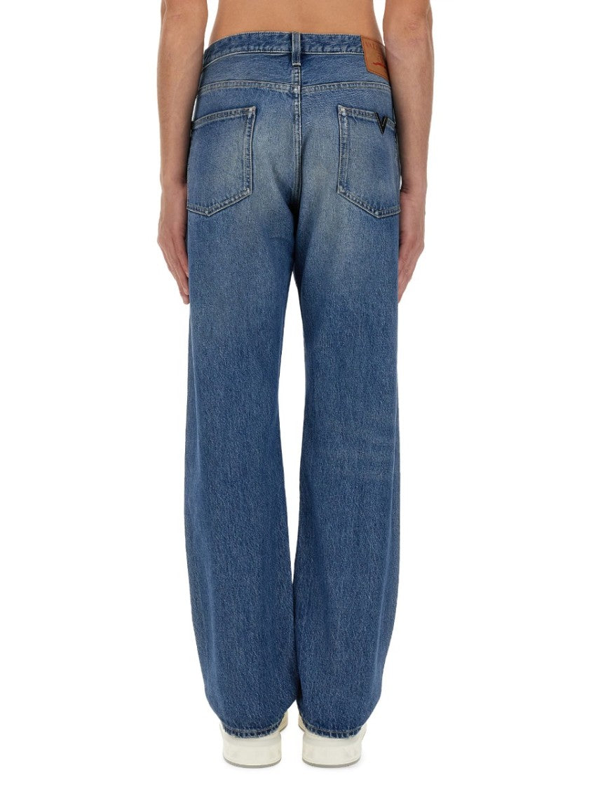 Classic Five-Pocket Denim Jeans With Logo Detail