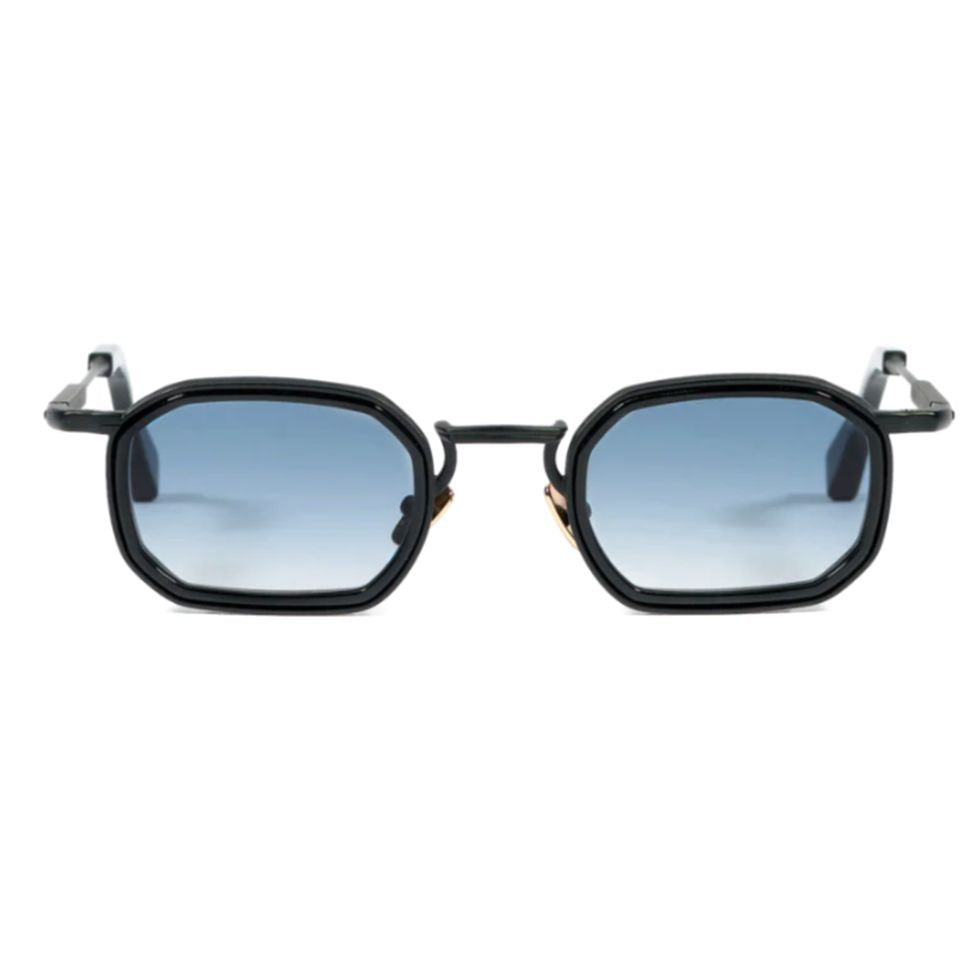 Samuel Octagonal Frame Sunglasses with Gradient Blue Lenses