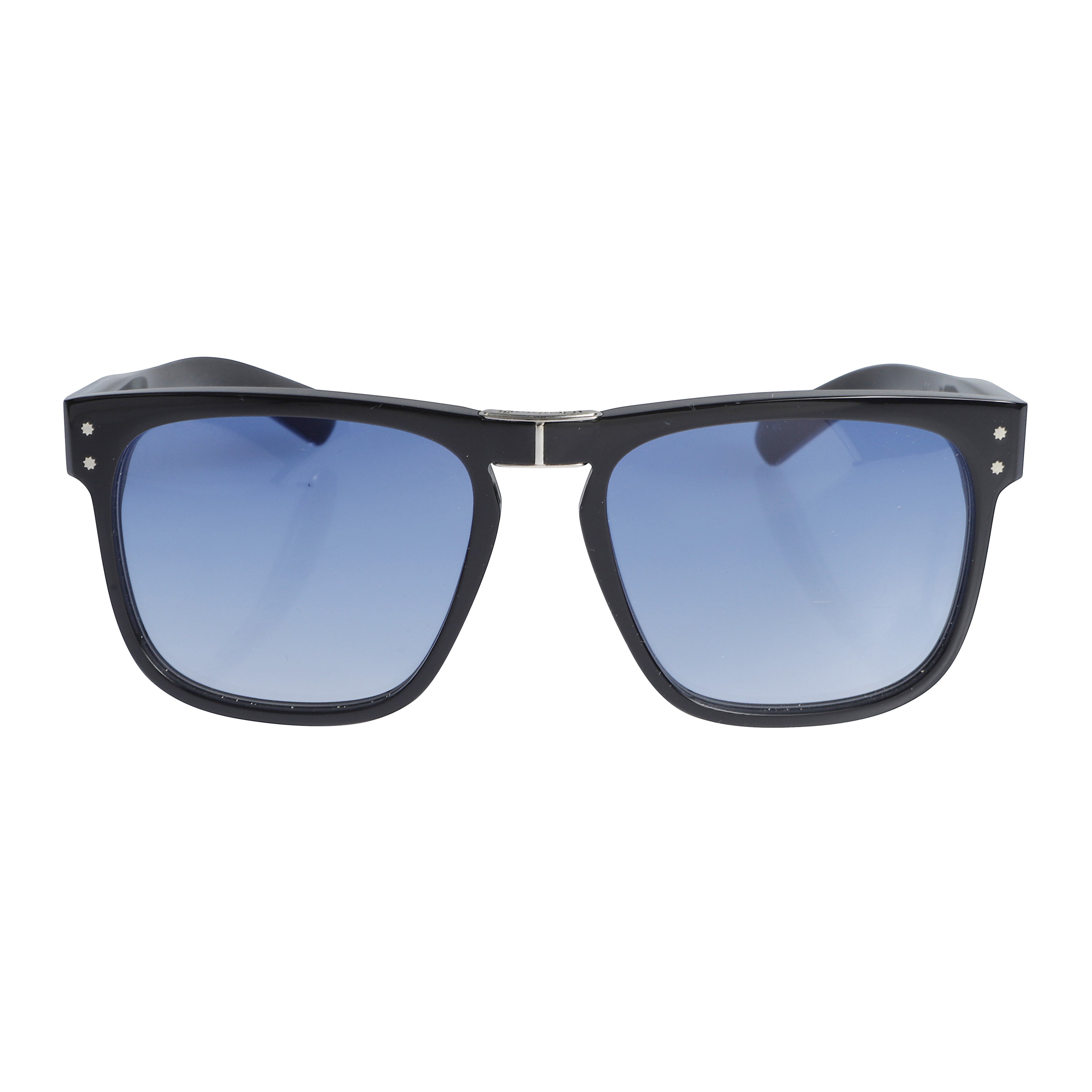 Rider Flag/N Glossy Black Square Frame Sunglasses