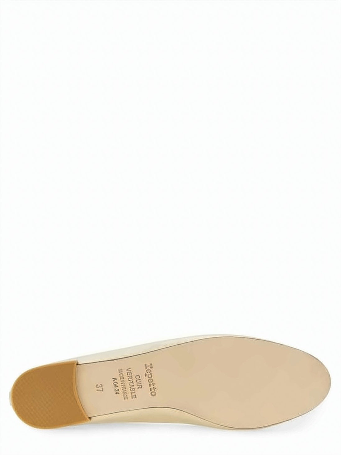 Gold Calf Leather Ballet Flats