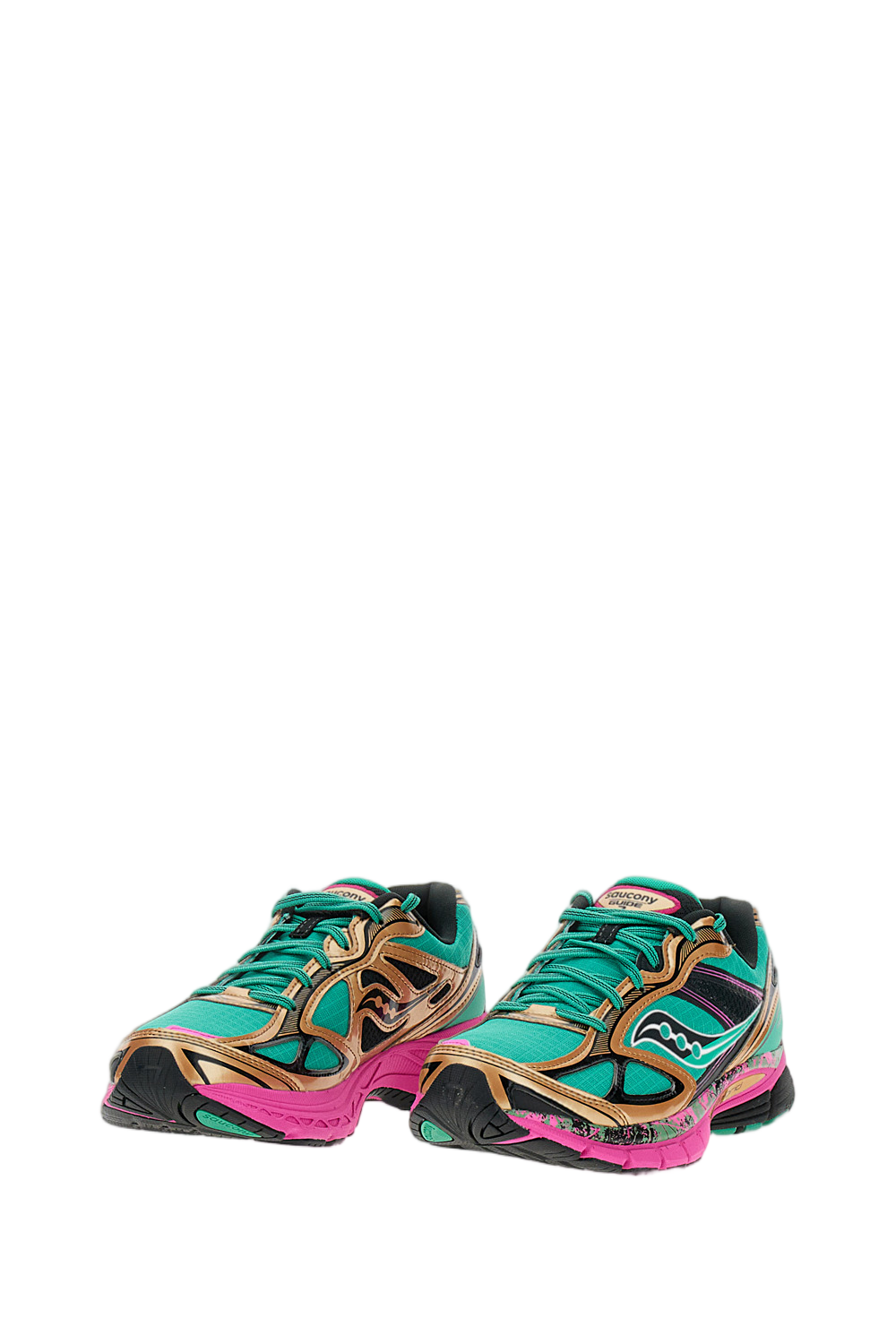 Power Grid Technology Sneakers with Leather