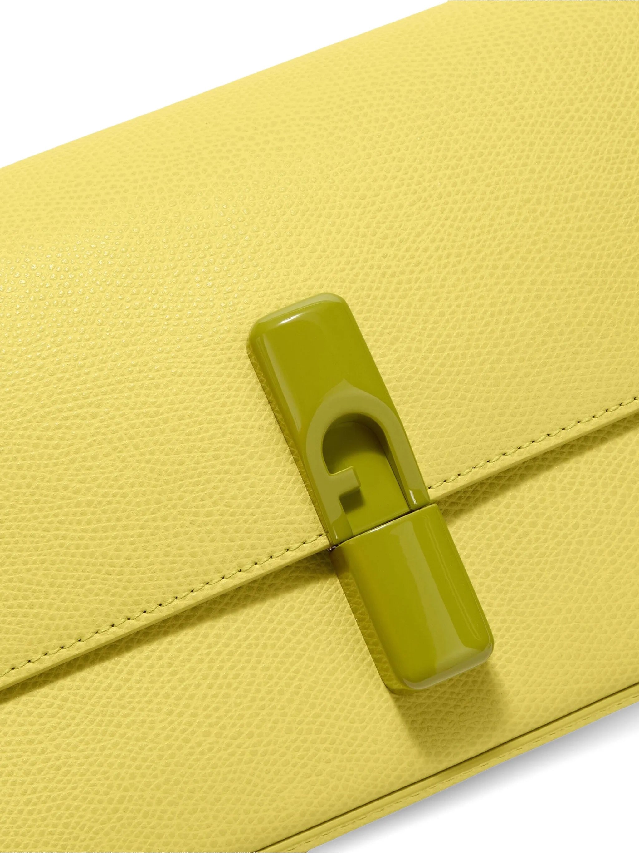 Iride S Rectangular Soft Yellow Leather Bag