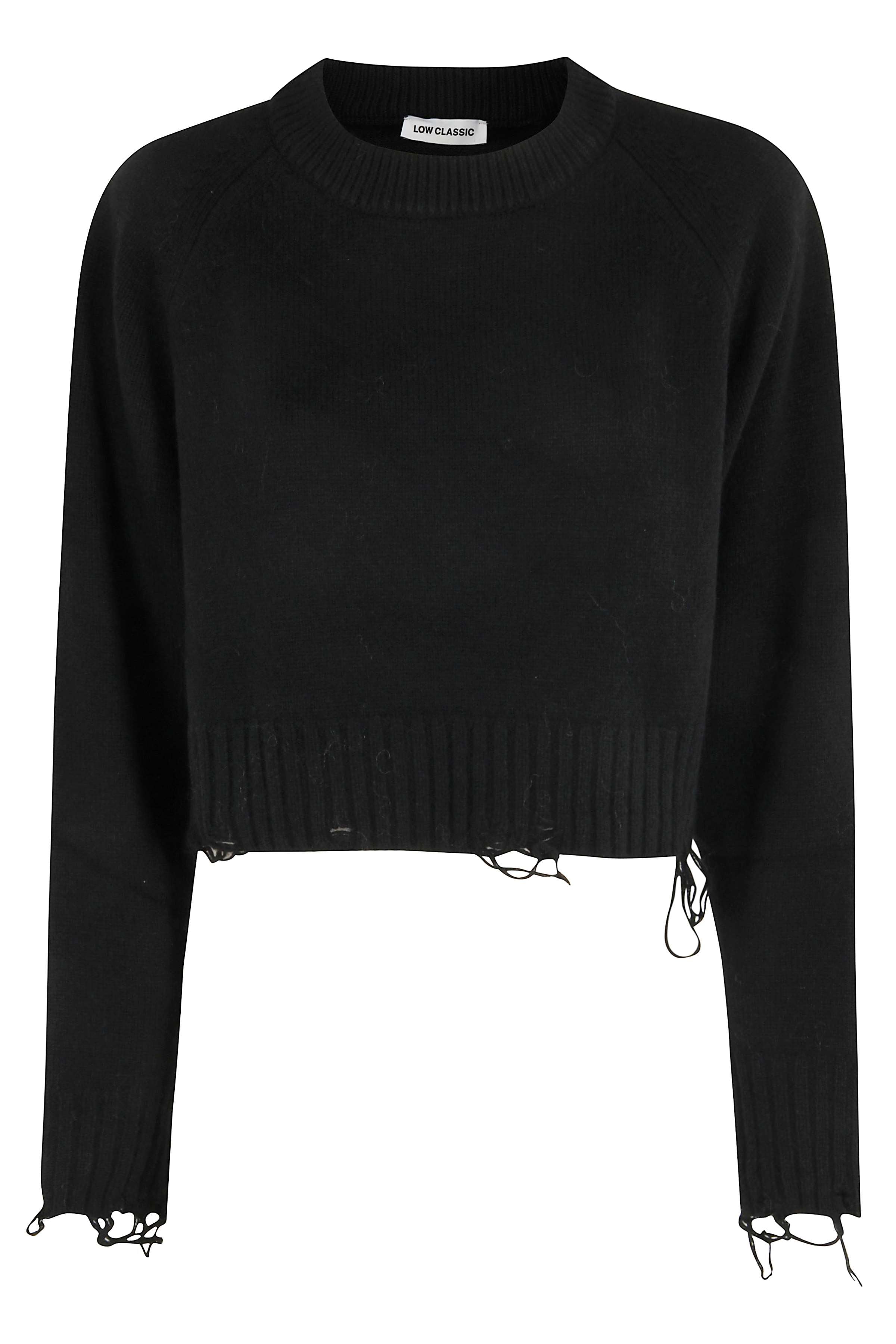Damaged Cropped Pullover