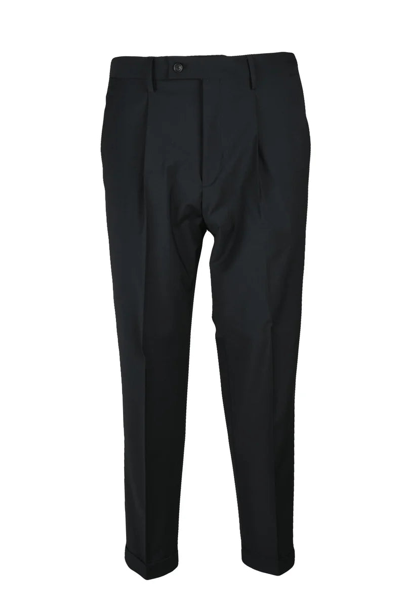 Wool Stretch Pants - Black