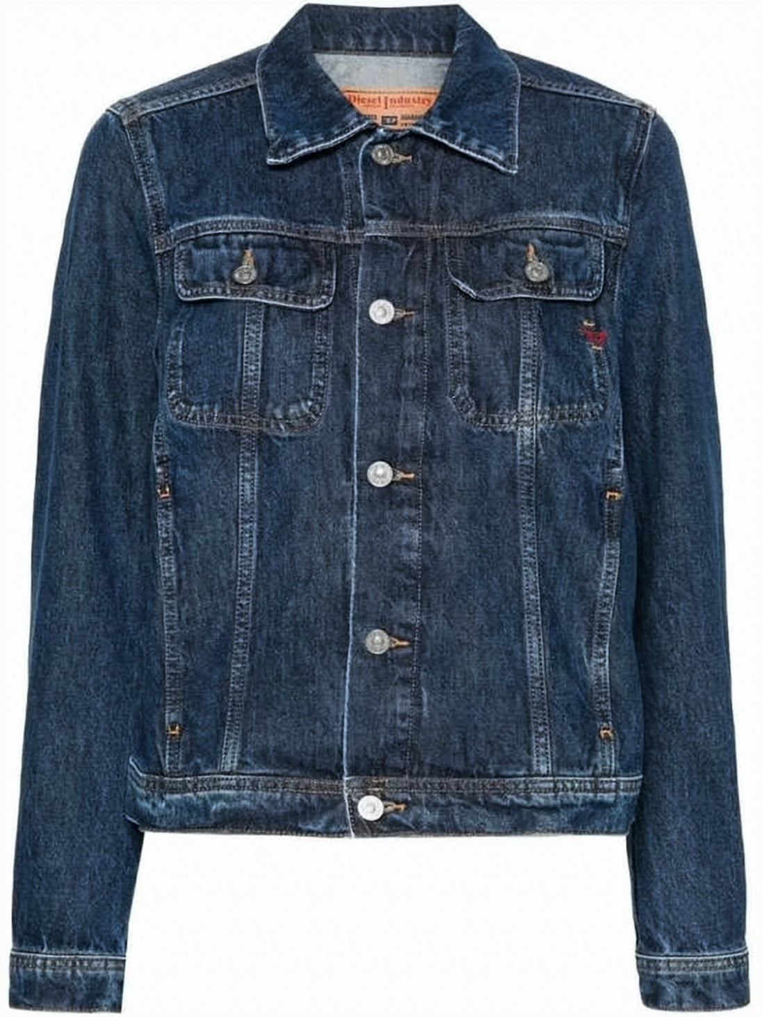 Classic Indigo Denim Jacket with Structured Collar