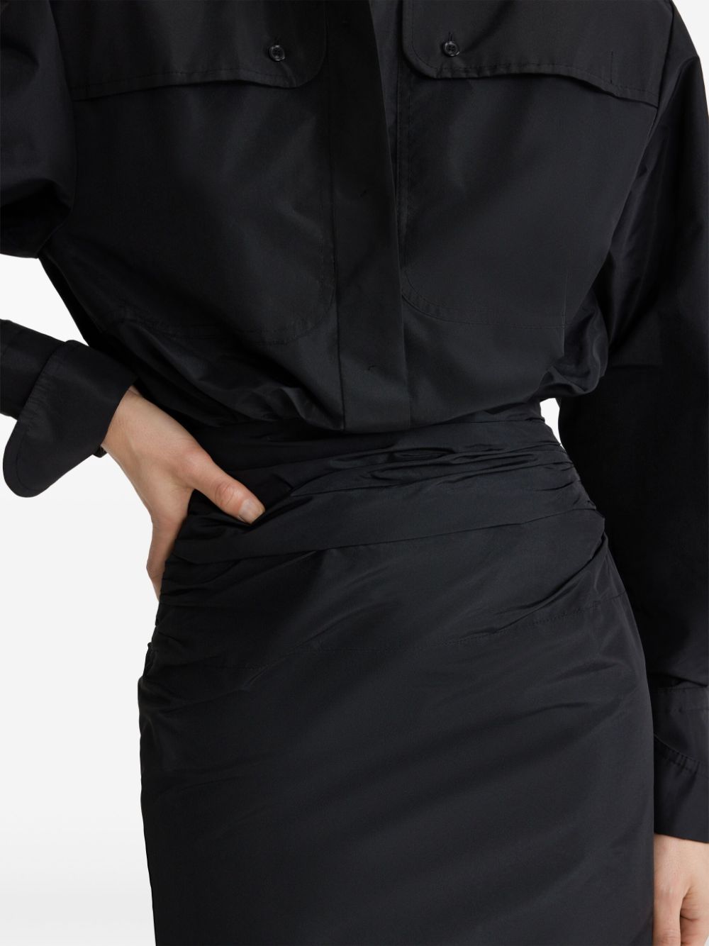 Gathered Detail Mini Dress