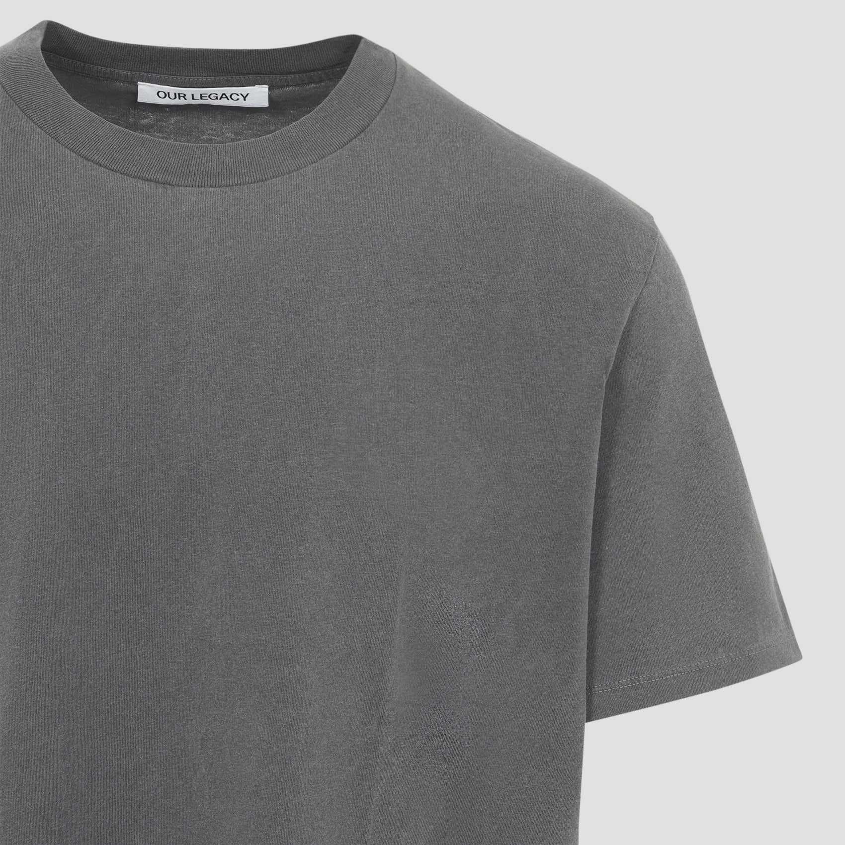 Vintage-Inspired Grey Crew Neck T-Shirt