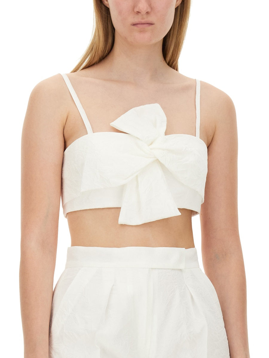 Slim Fit Acetate Bridal Top with Refined Silhouette
