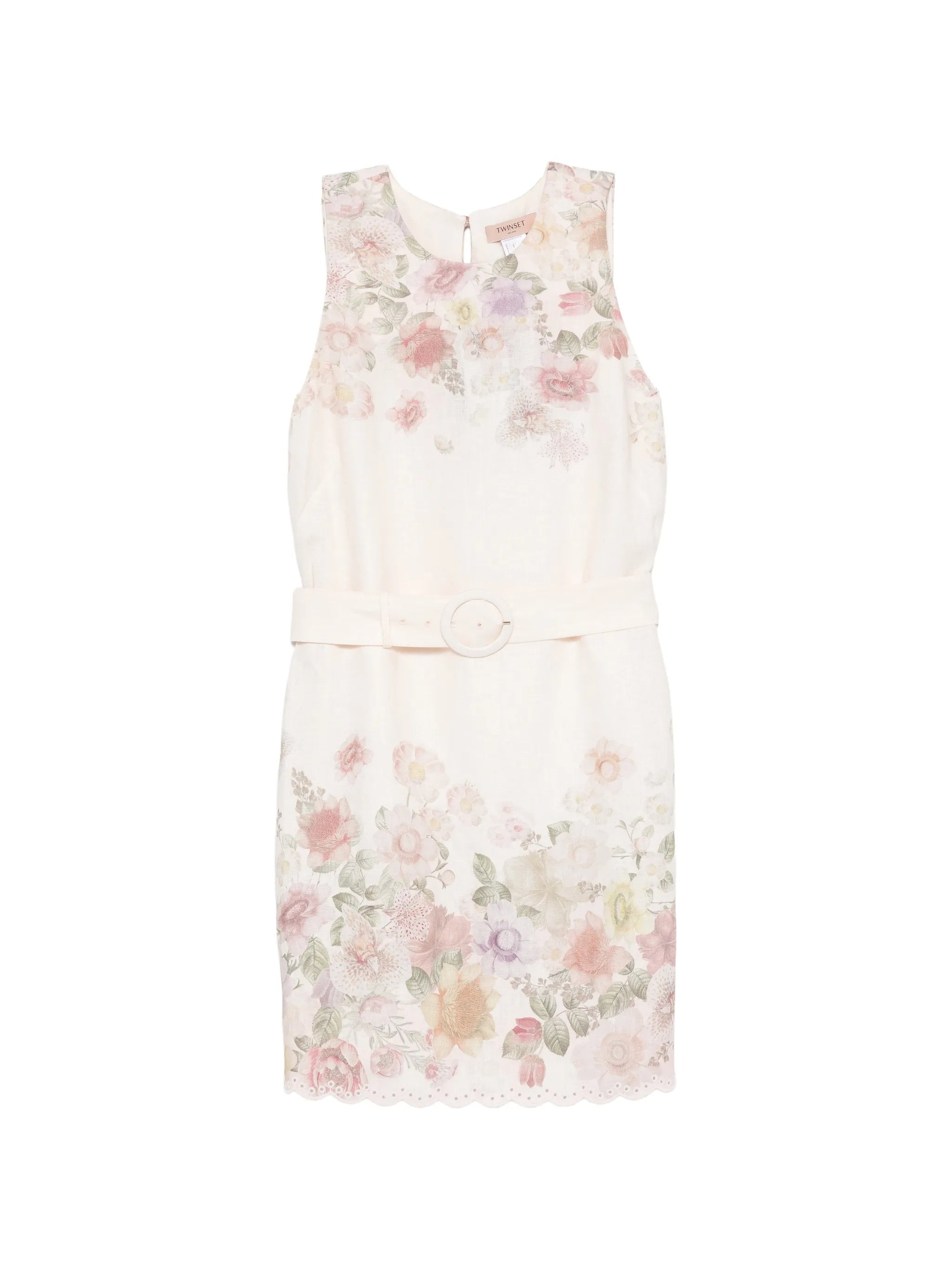 Abito Sleeveless Floral Print Mini Dress