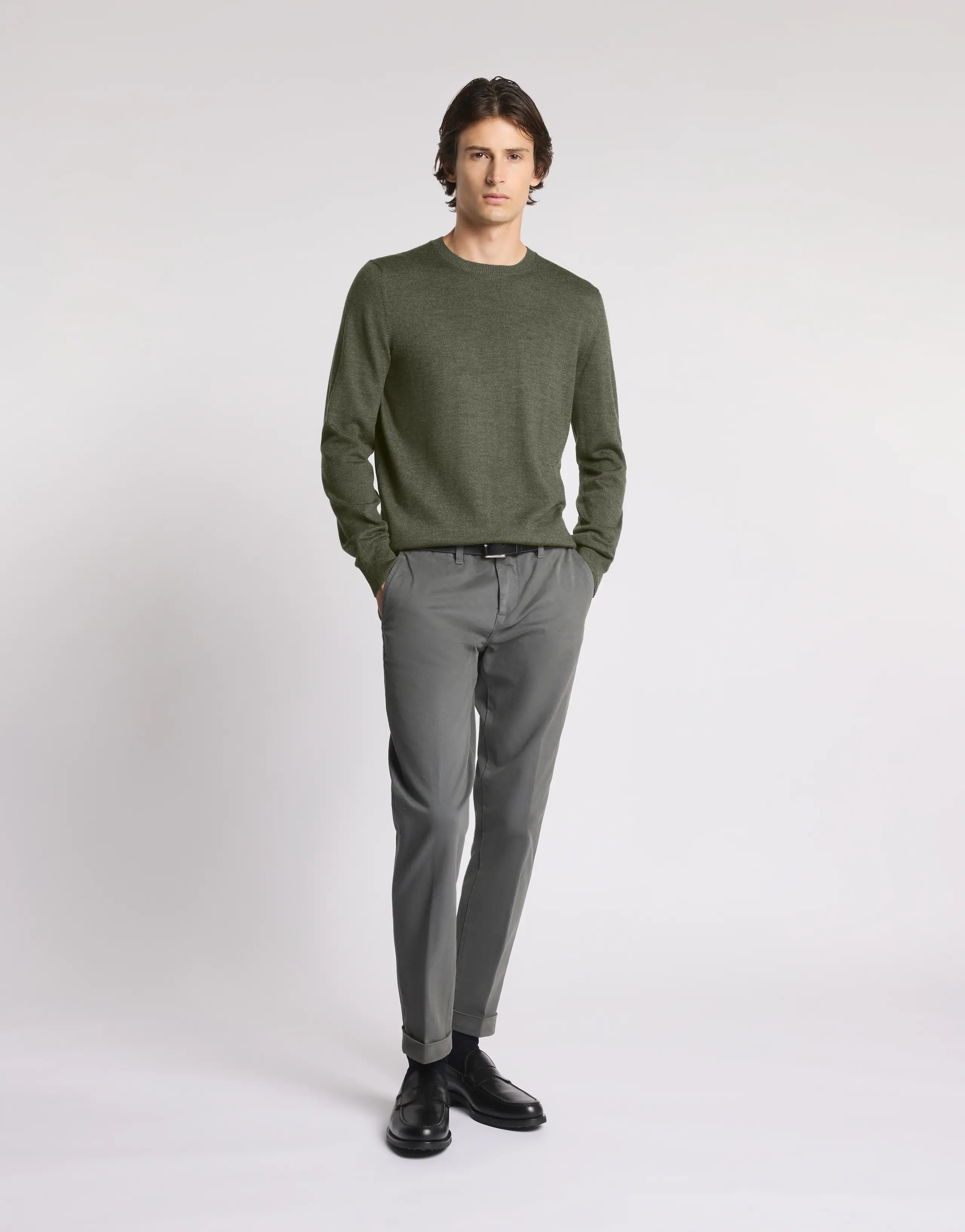 Refined Wool Crew Neck Sweater