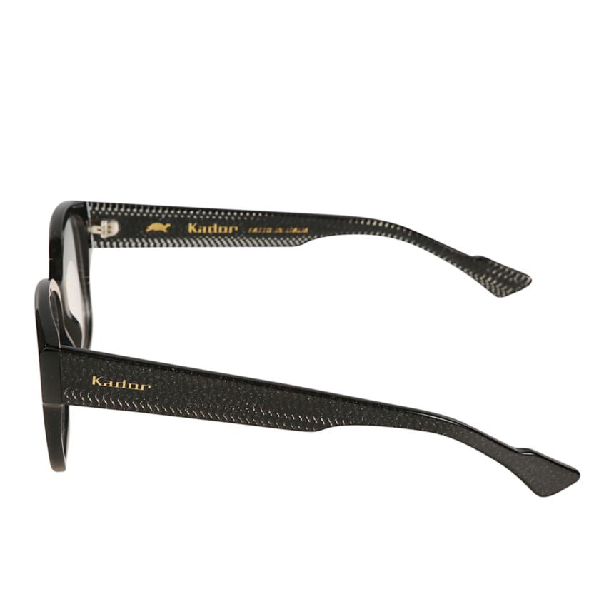 Toska Textured Black Rectangular Frame Eyeglasses