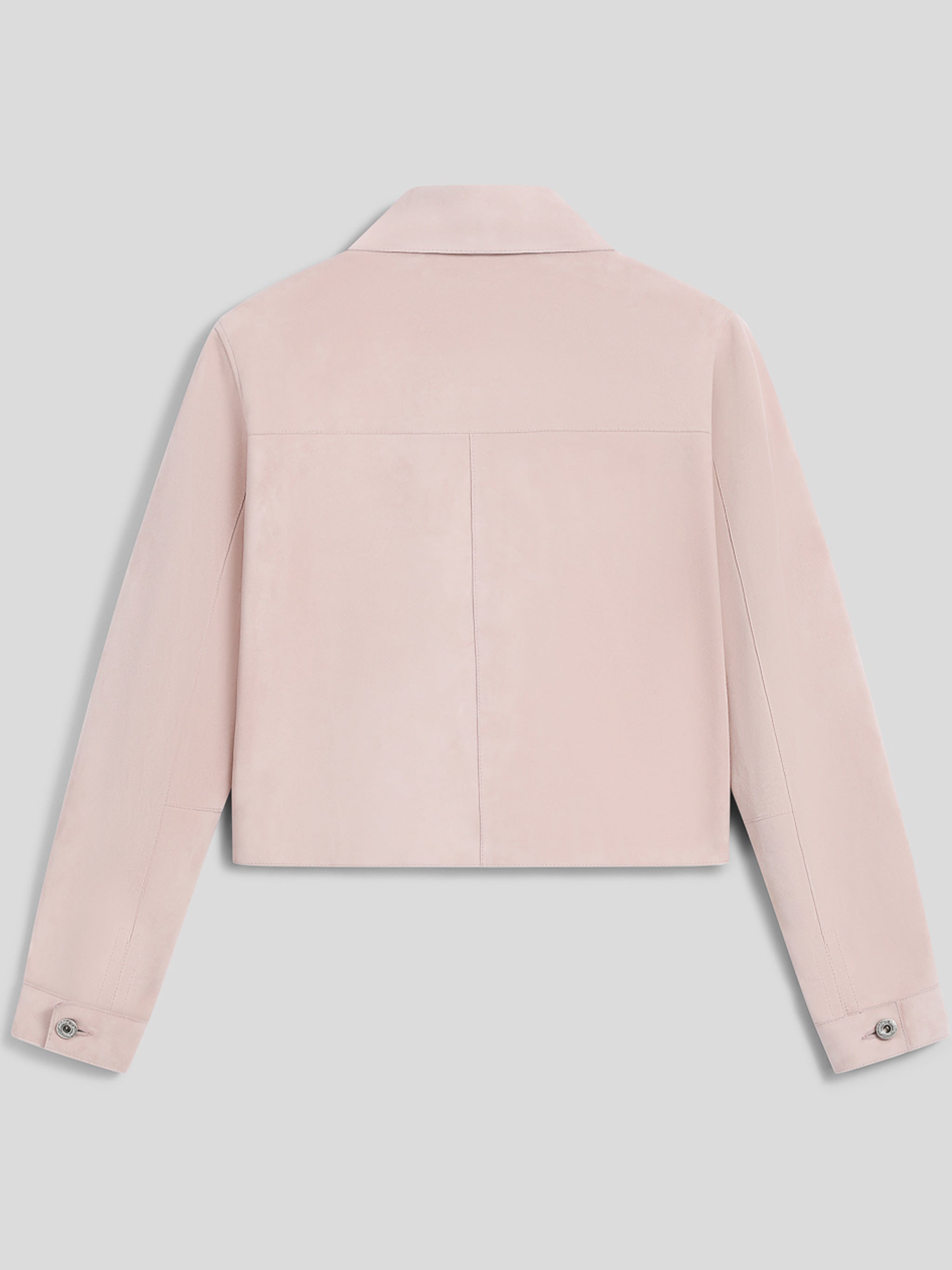 Teti Cropped Fabric Button-Down Jacket
