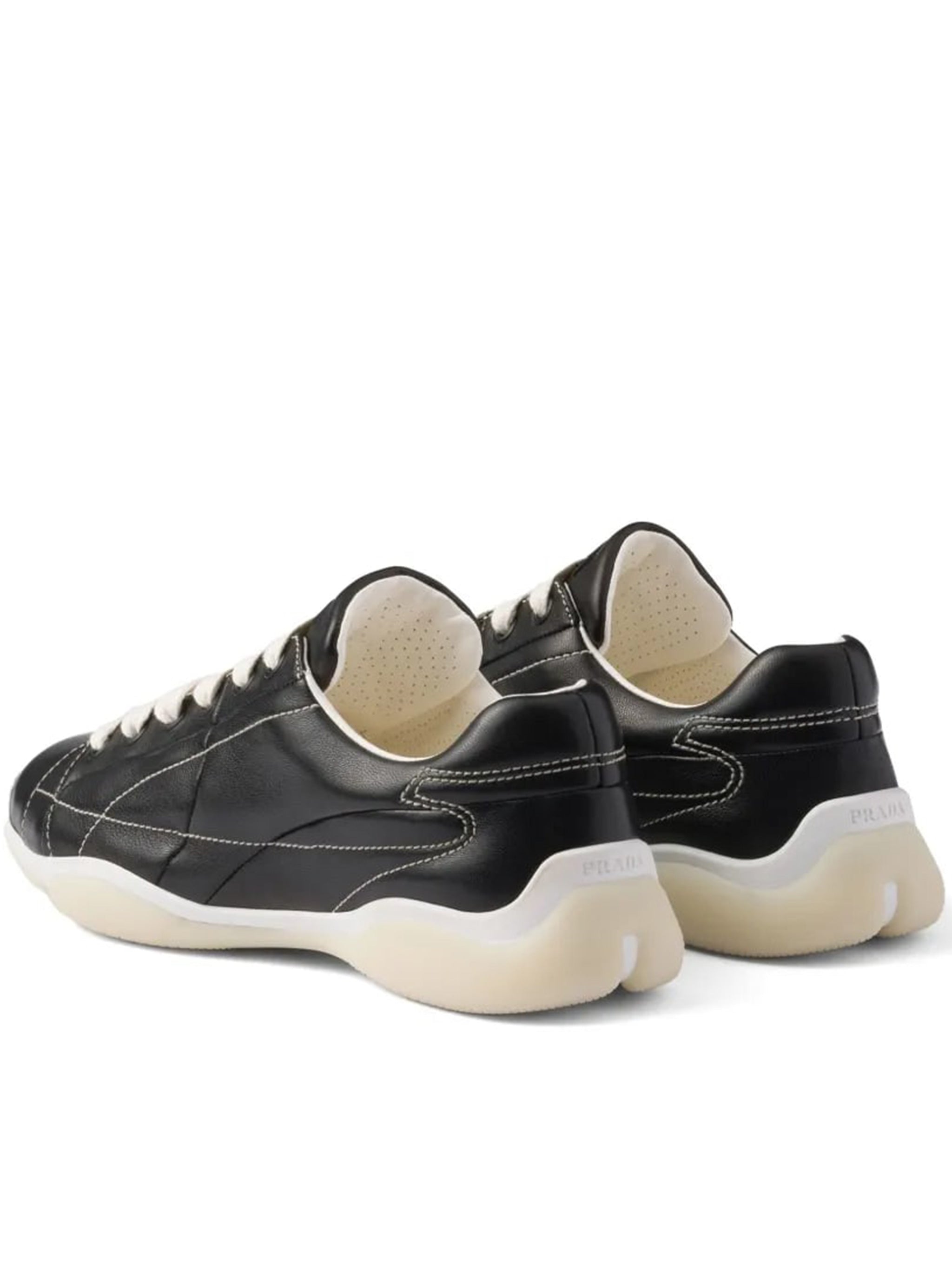 Spin Nappa Leather Geometric Sneakers