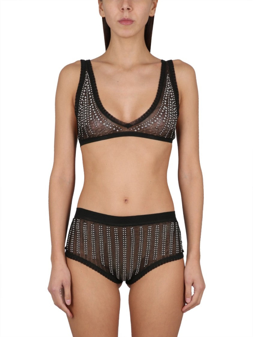 High-Waisted Black Briefs