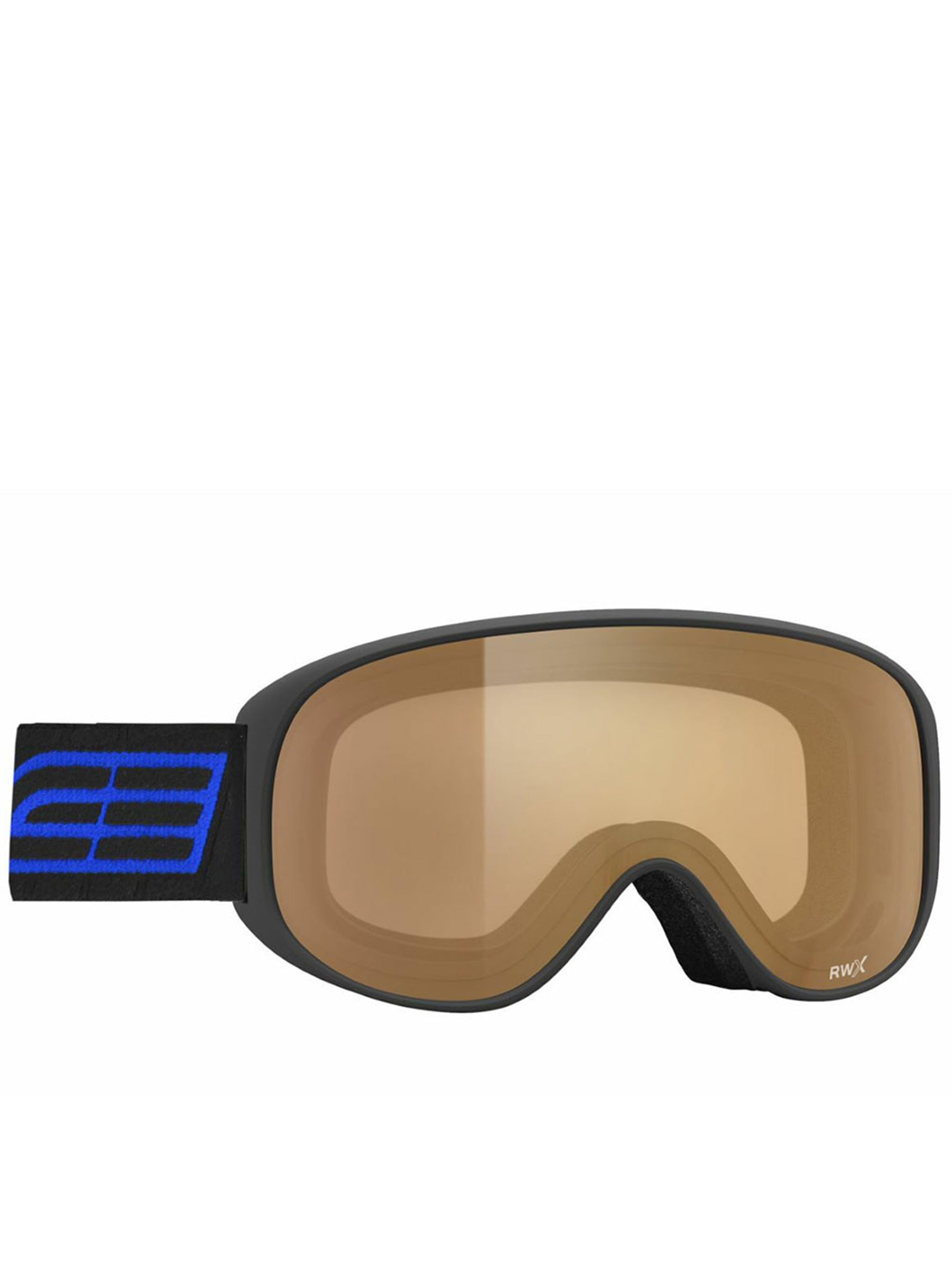 Black Ski Goggles Amber-Tinted Lens