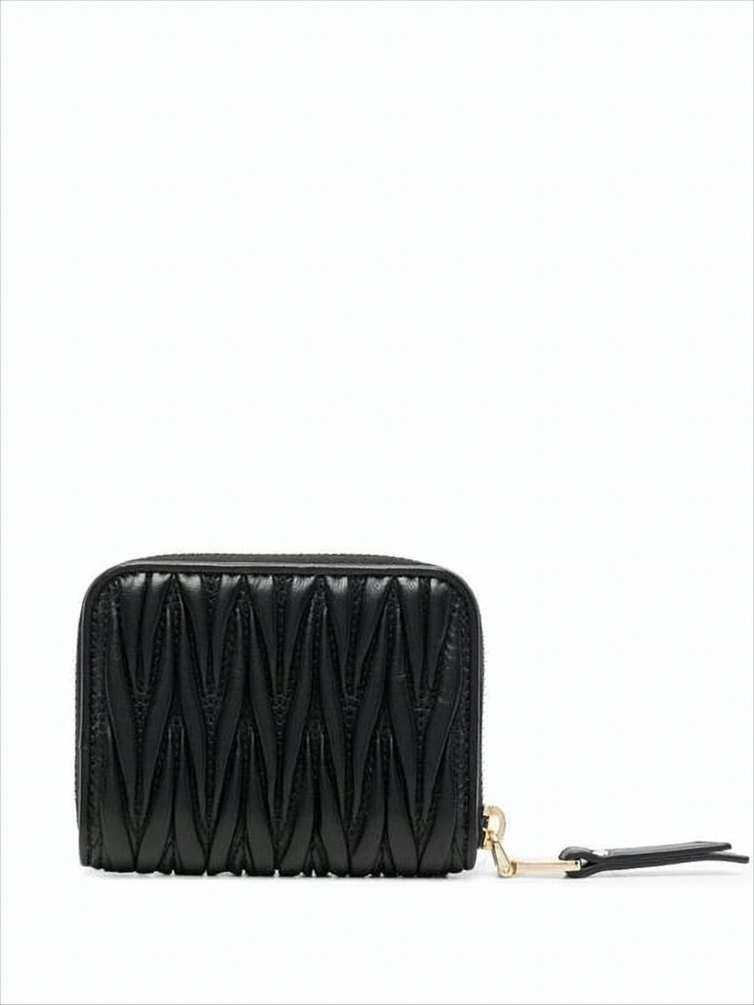 Compact Quilted Nappa Leather Card Wallet