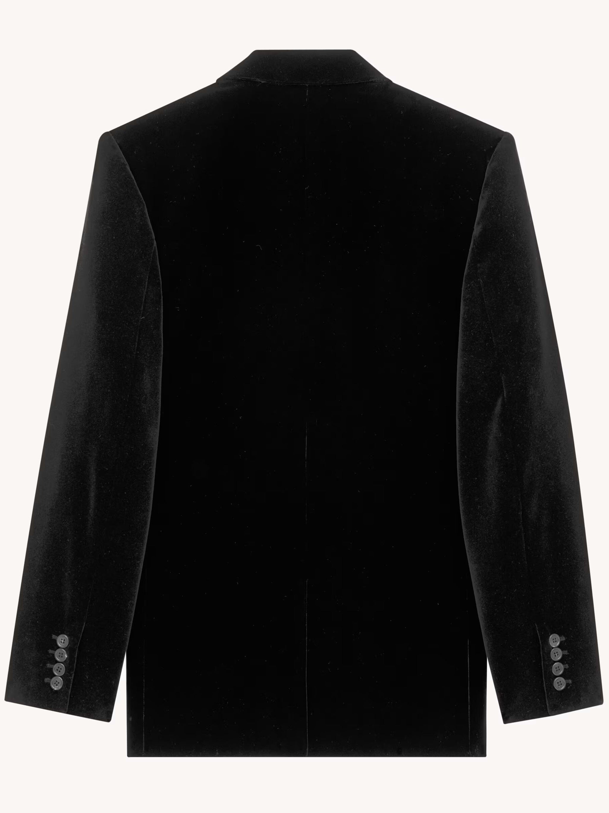 Black Blazer Double-Breasted Velvet Blazer