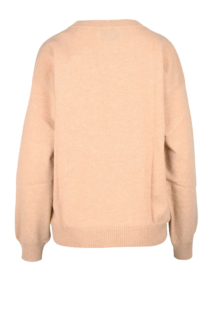 Crew Neck Sweater Wool Beige