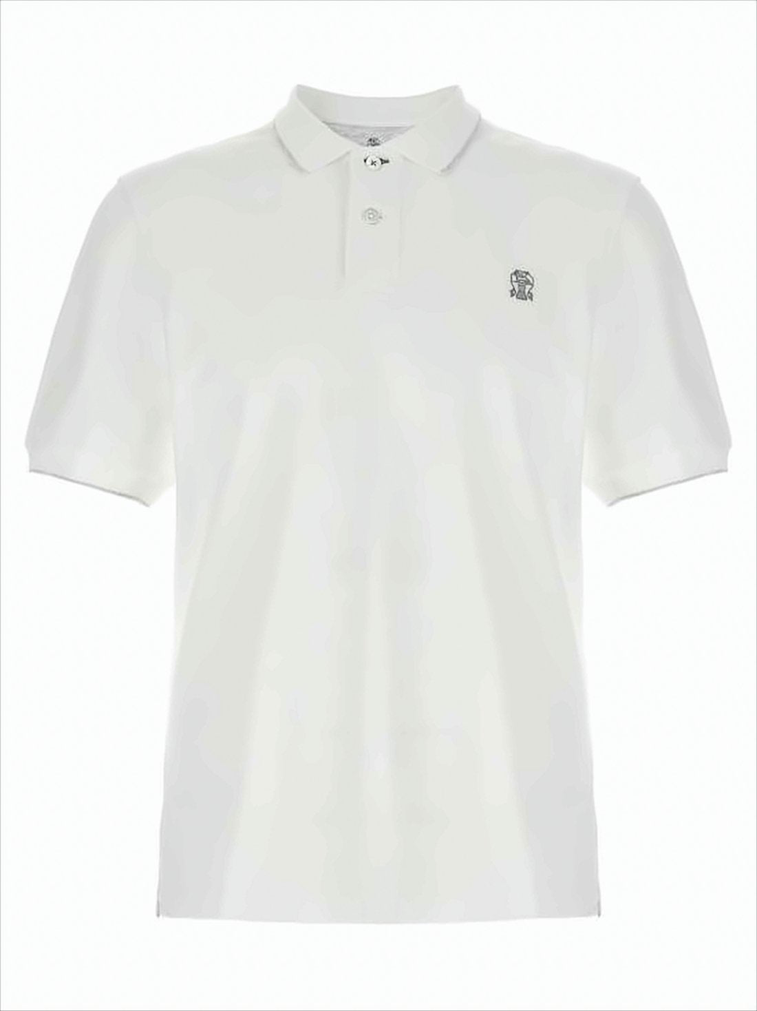 White Cotton Polo Shirt
